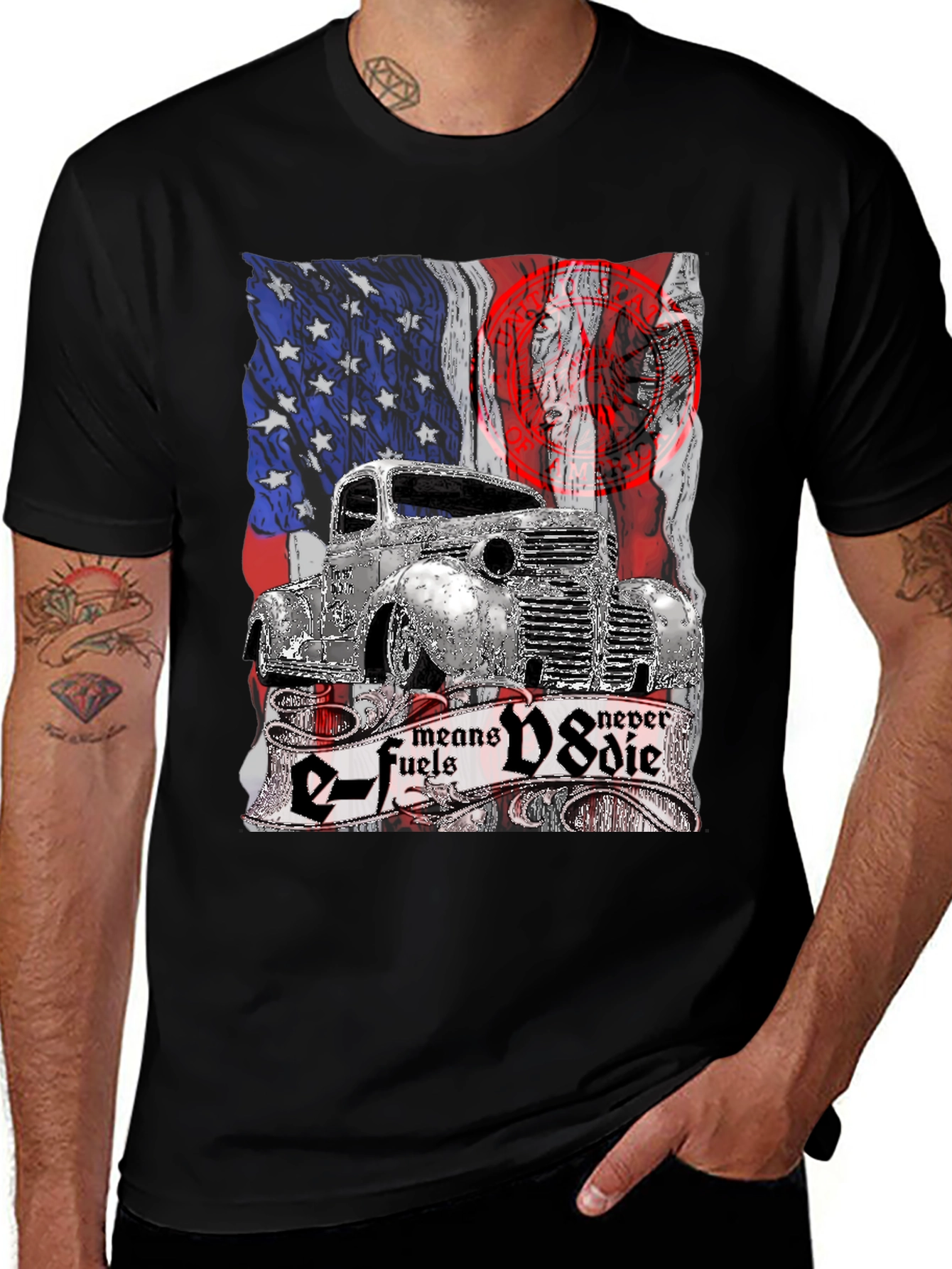 E-Fuels V8 Never Die Graphic T-Shirt