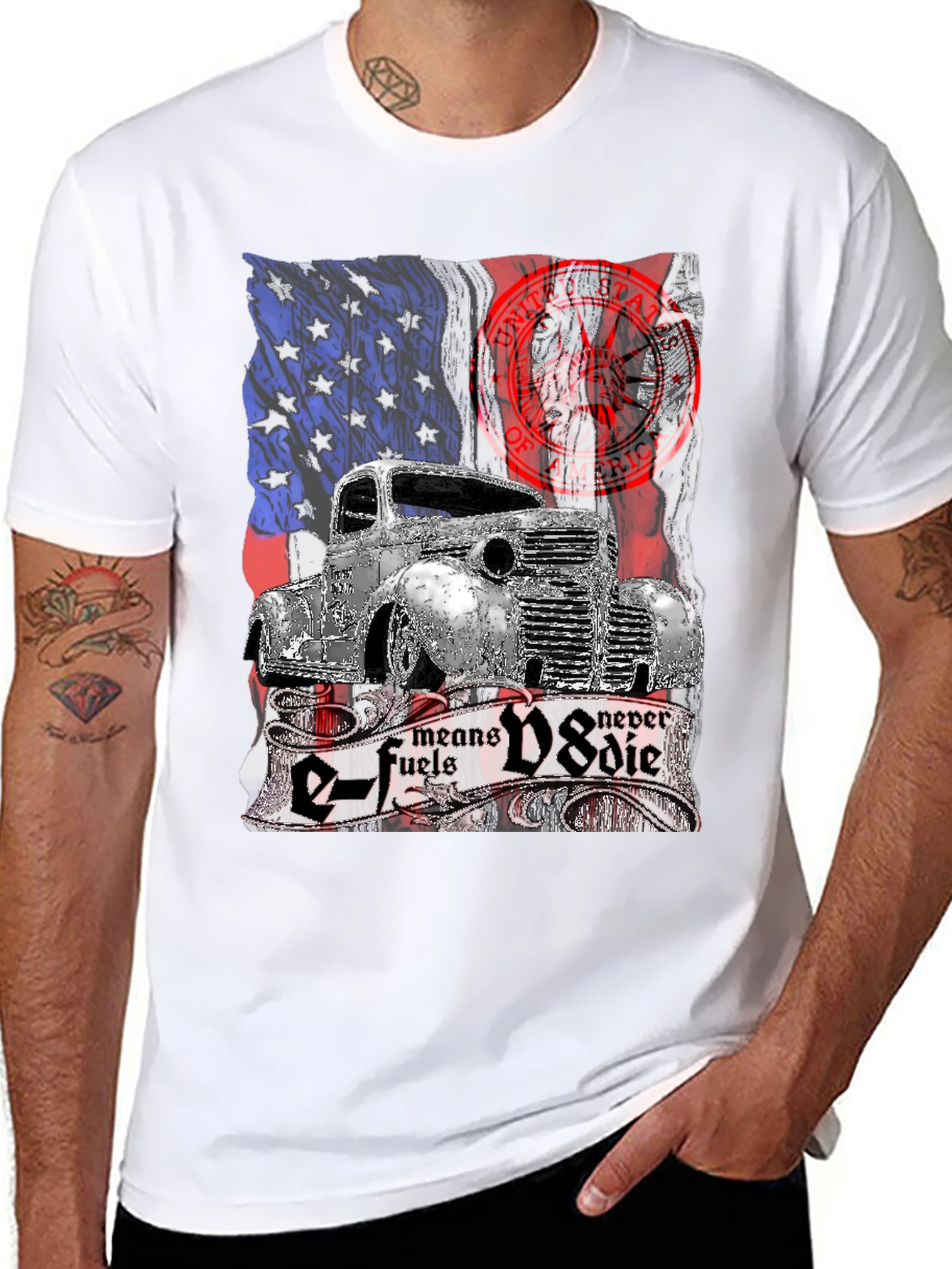 E-Fuels V8 Never Die Graphic T-Shirt