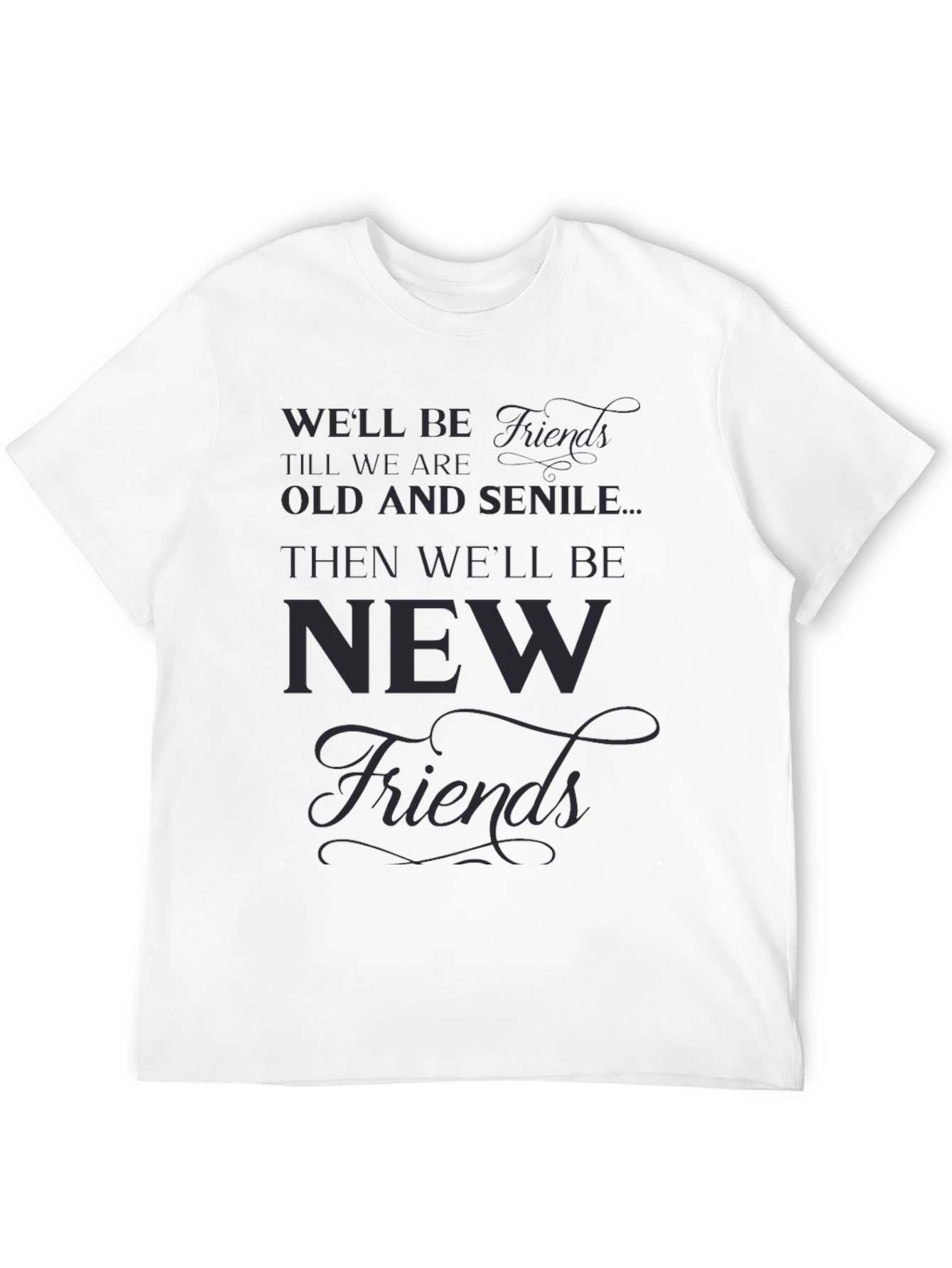 Well Be Friends Black Graphic Tee