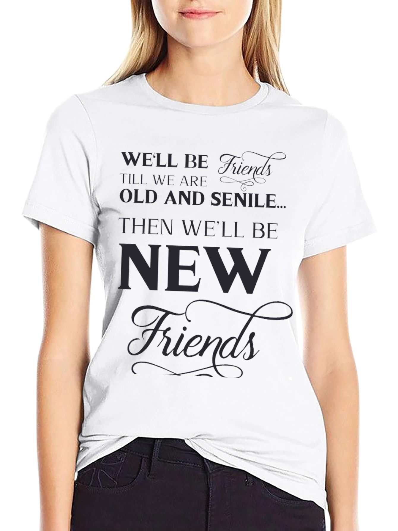 Well Be Friends Black Graphic Tee