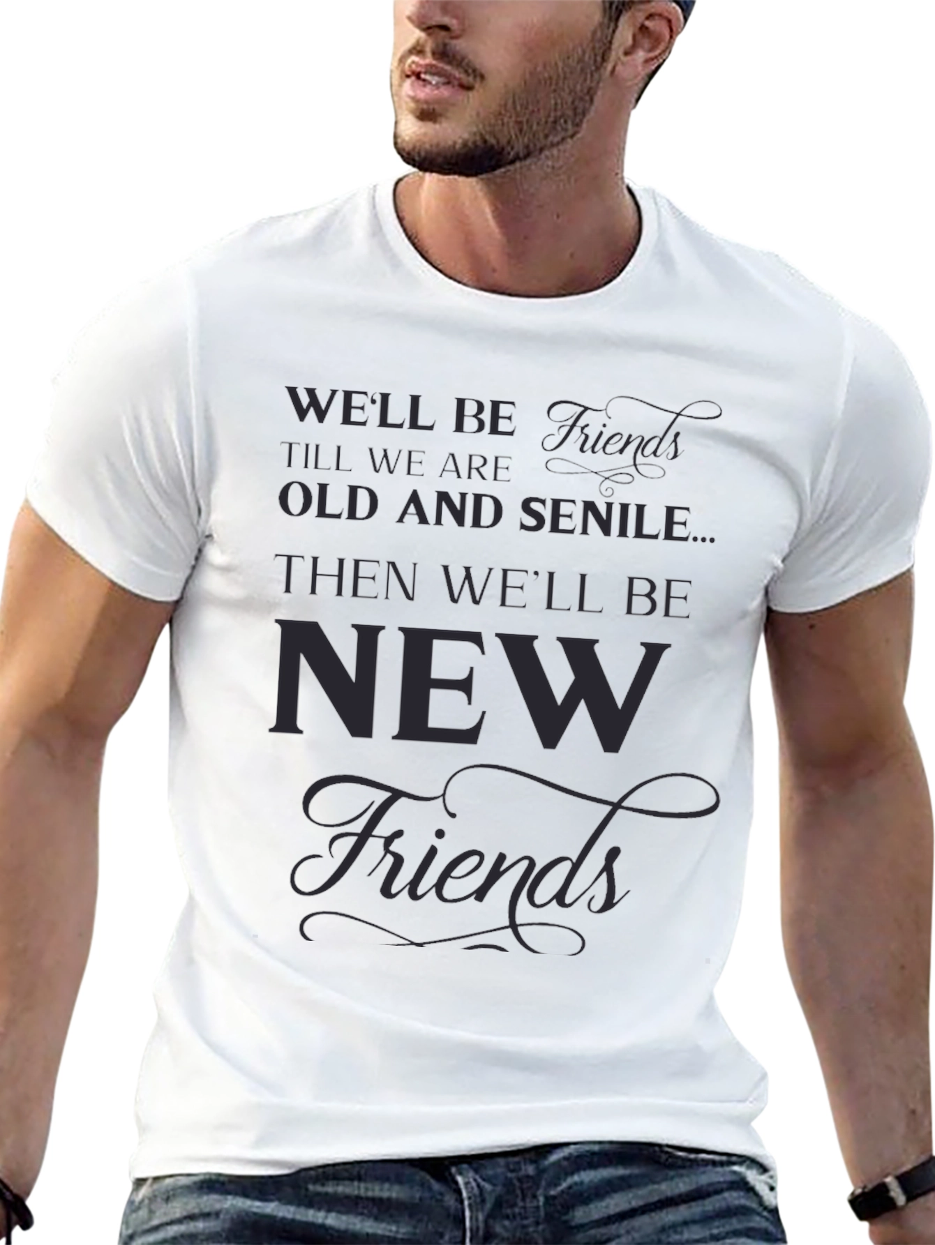 Well Be Friends Black Graphic Tee
