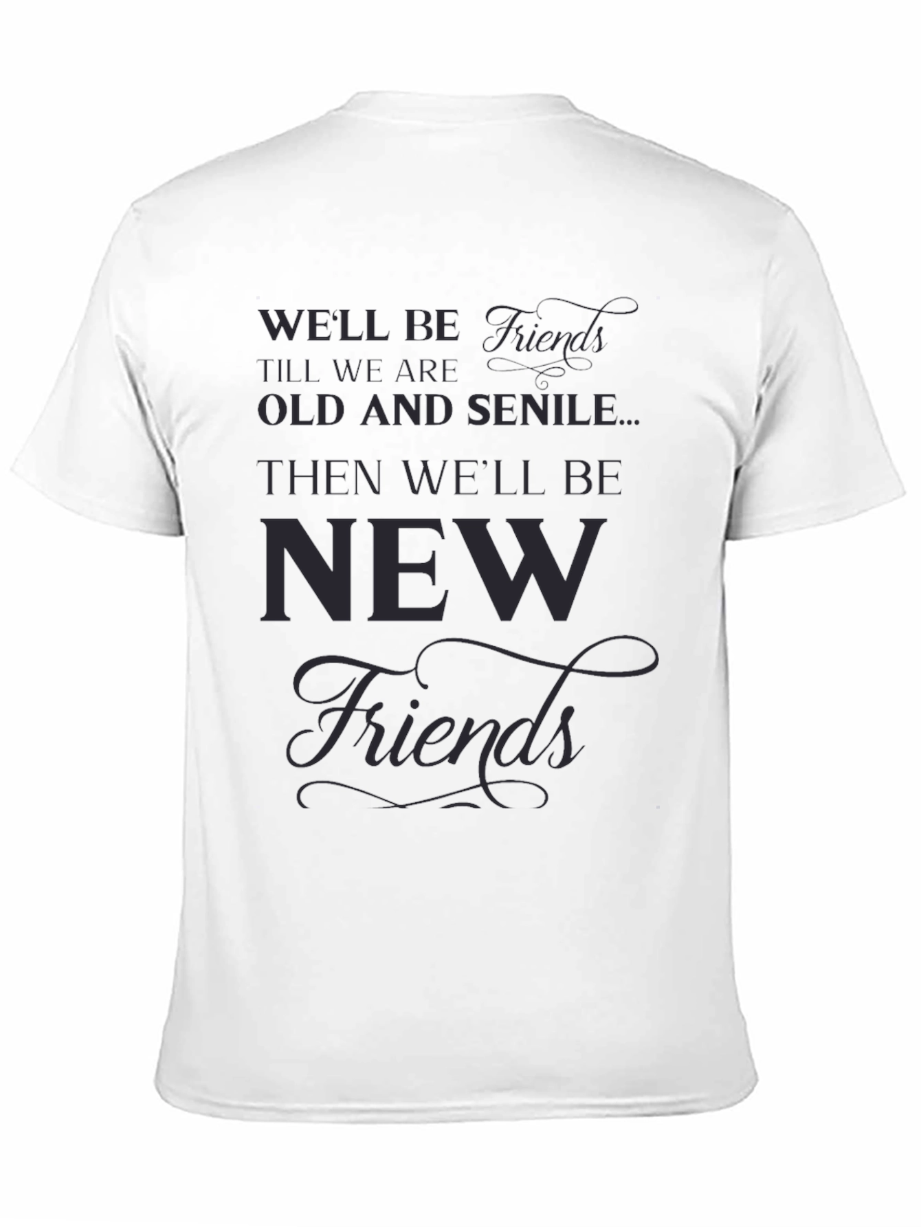 Well Be Friends Black Graphic Tee