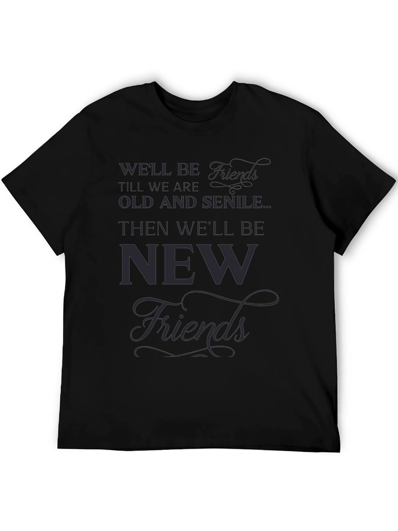 Well Be Friends Black Graphic Tee