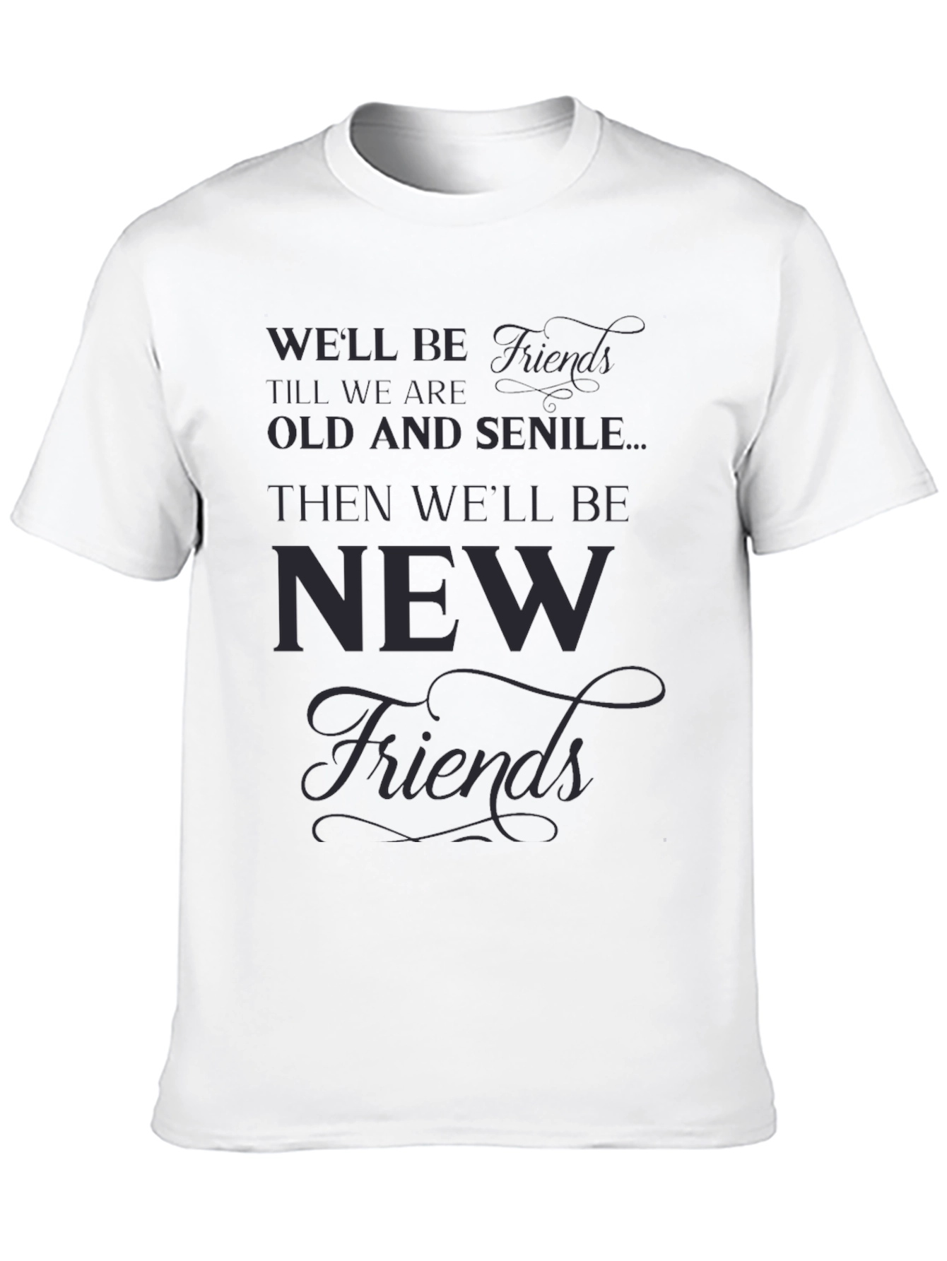 Well Be Friends Black Graphic Tee