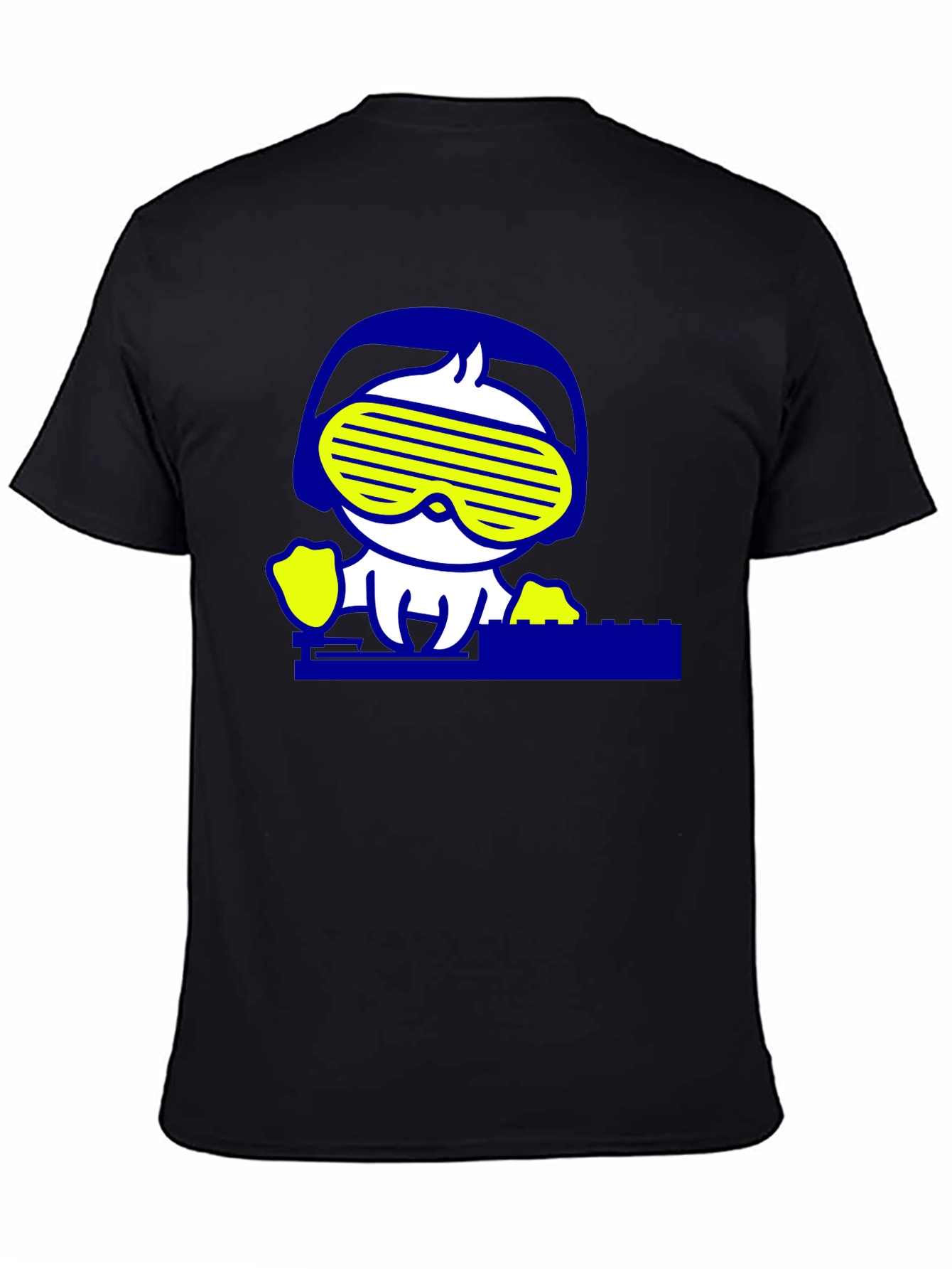 DJ Duck Graphic Tee - Cool Black Cotton T-Shirt