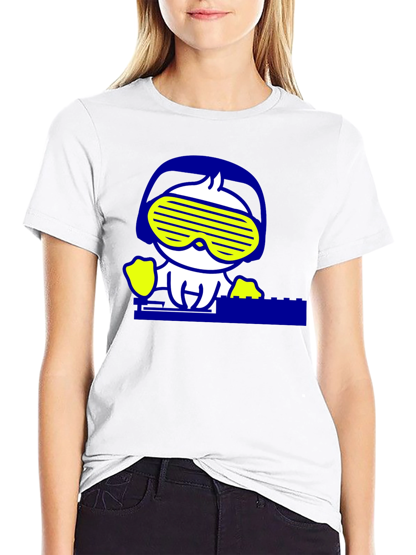 DJ Duck Graphic Tee - Cool Black Cotton T-Shirt