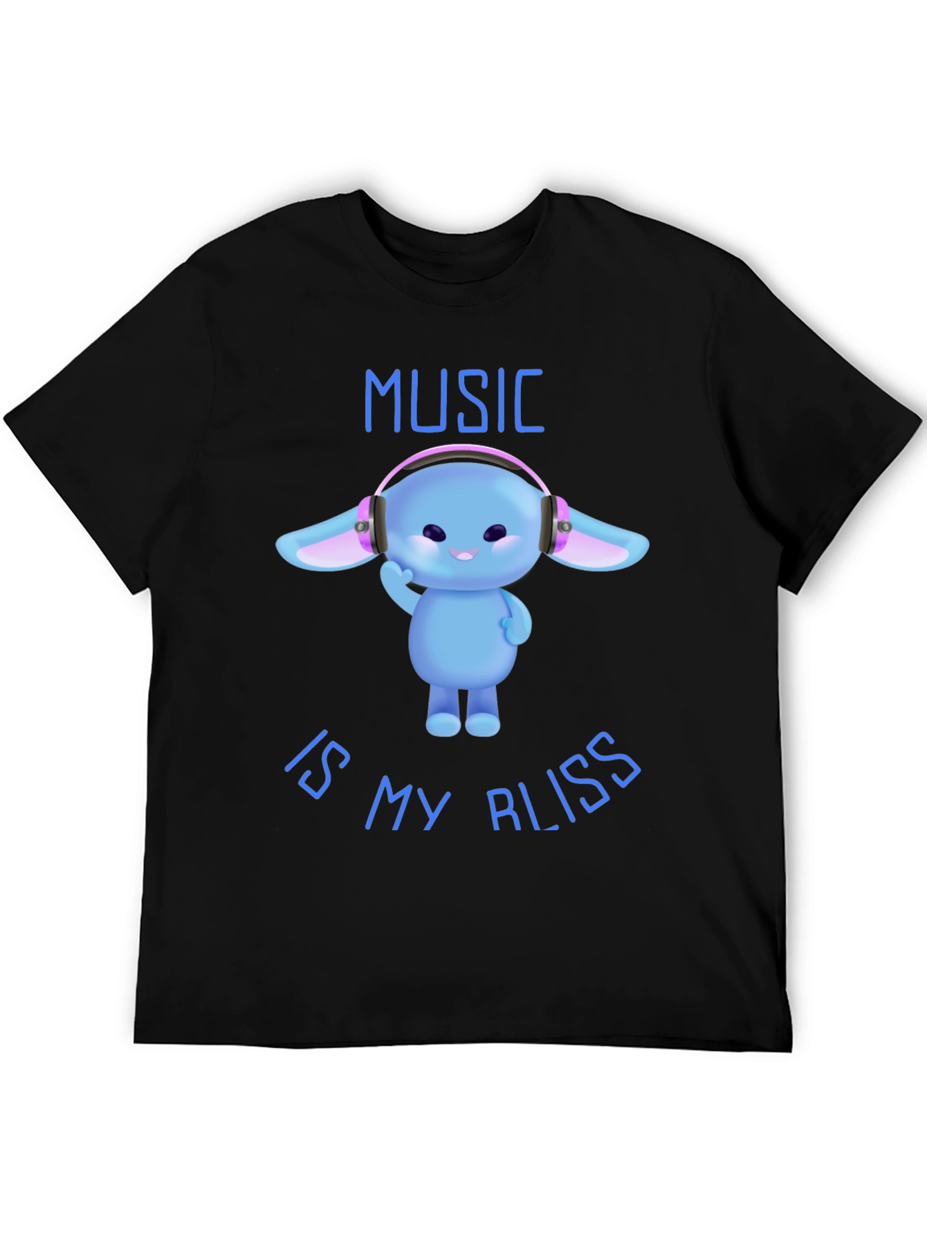 Music is My Bliss - Cute Character T-Shirt