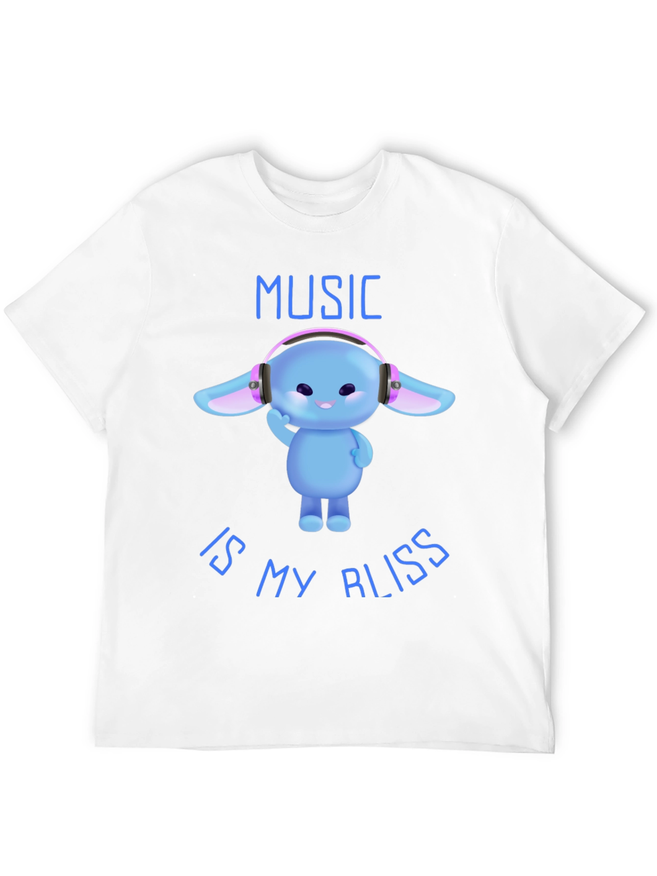 Music is My Bliss - Cute Character T-Shirt