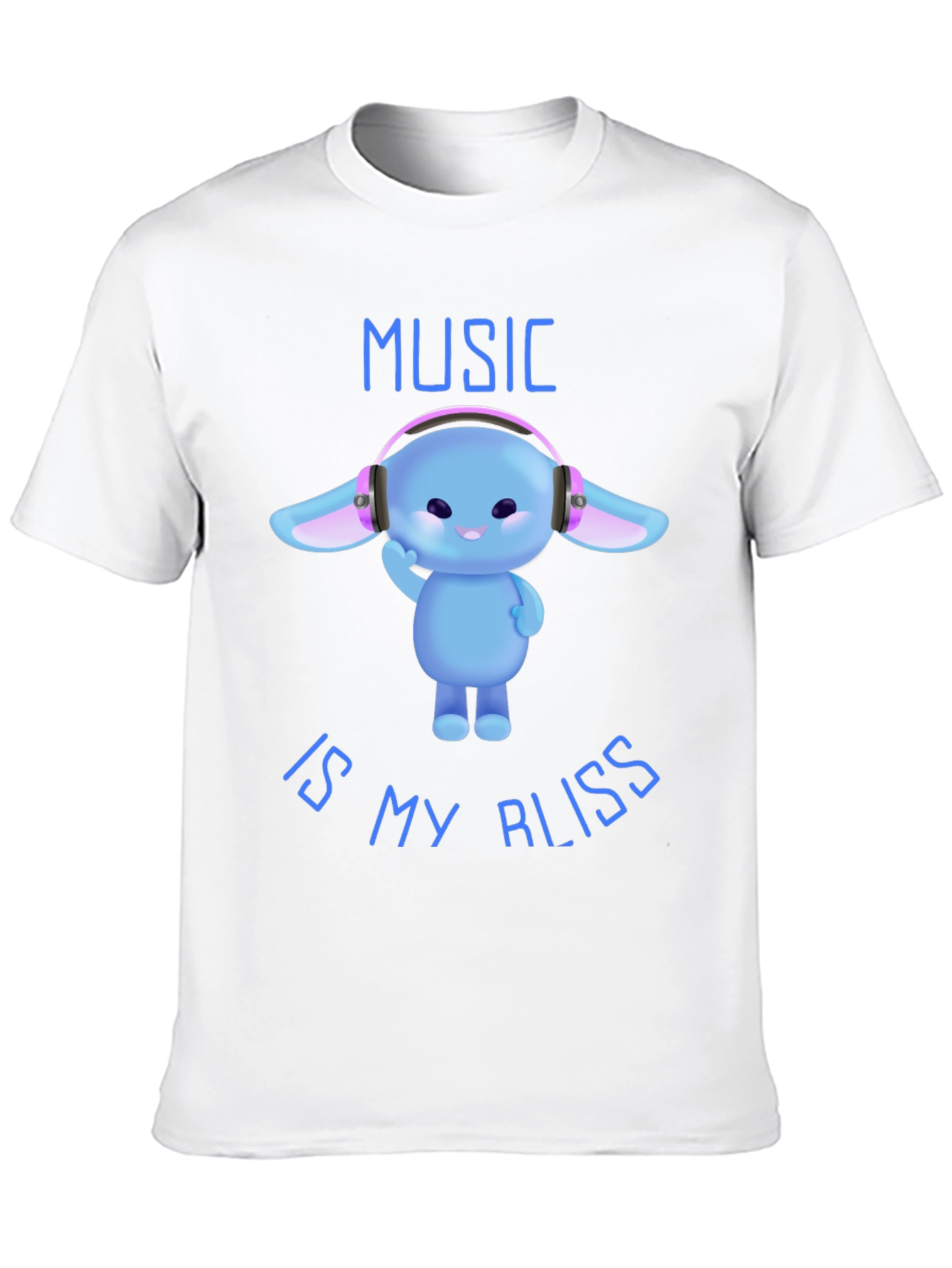 Music is My Bliss - Cute Character T-Shirt