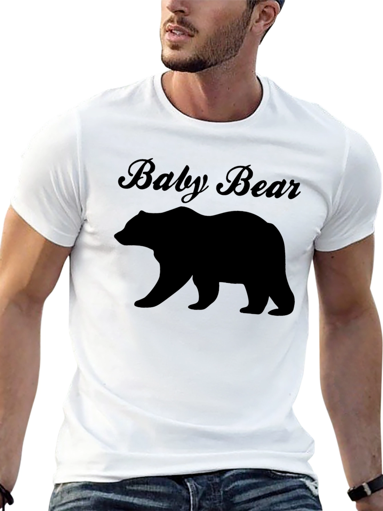 Baby Bear Graphic Tee - Black Unisex T-Shirt
