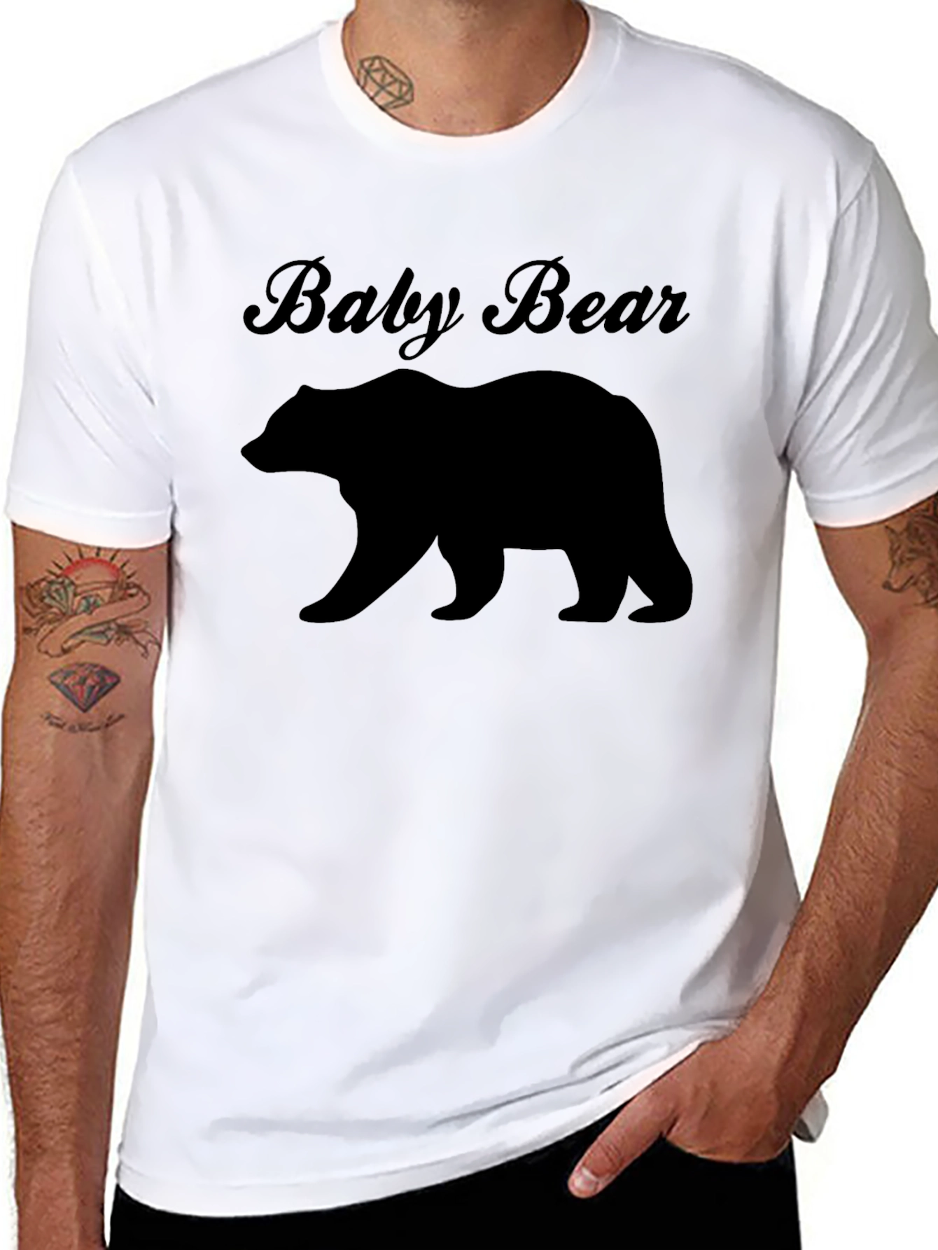 Baby Bear Graphic Tee - Black Unisex T-Shirt