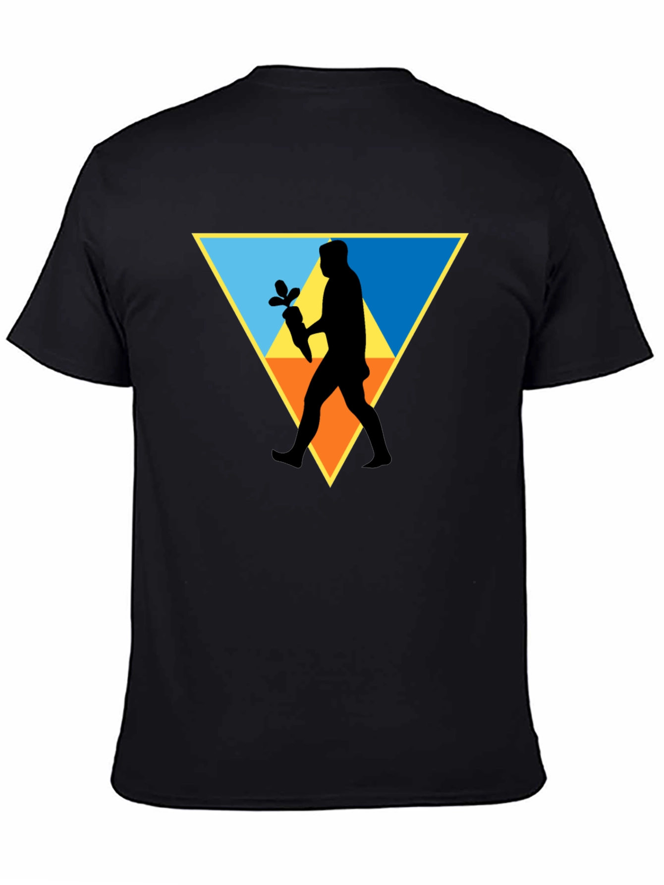 Triangle Carrot Man Black T-Shirt