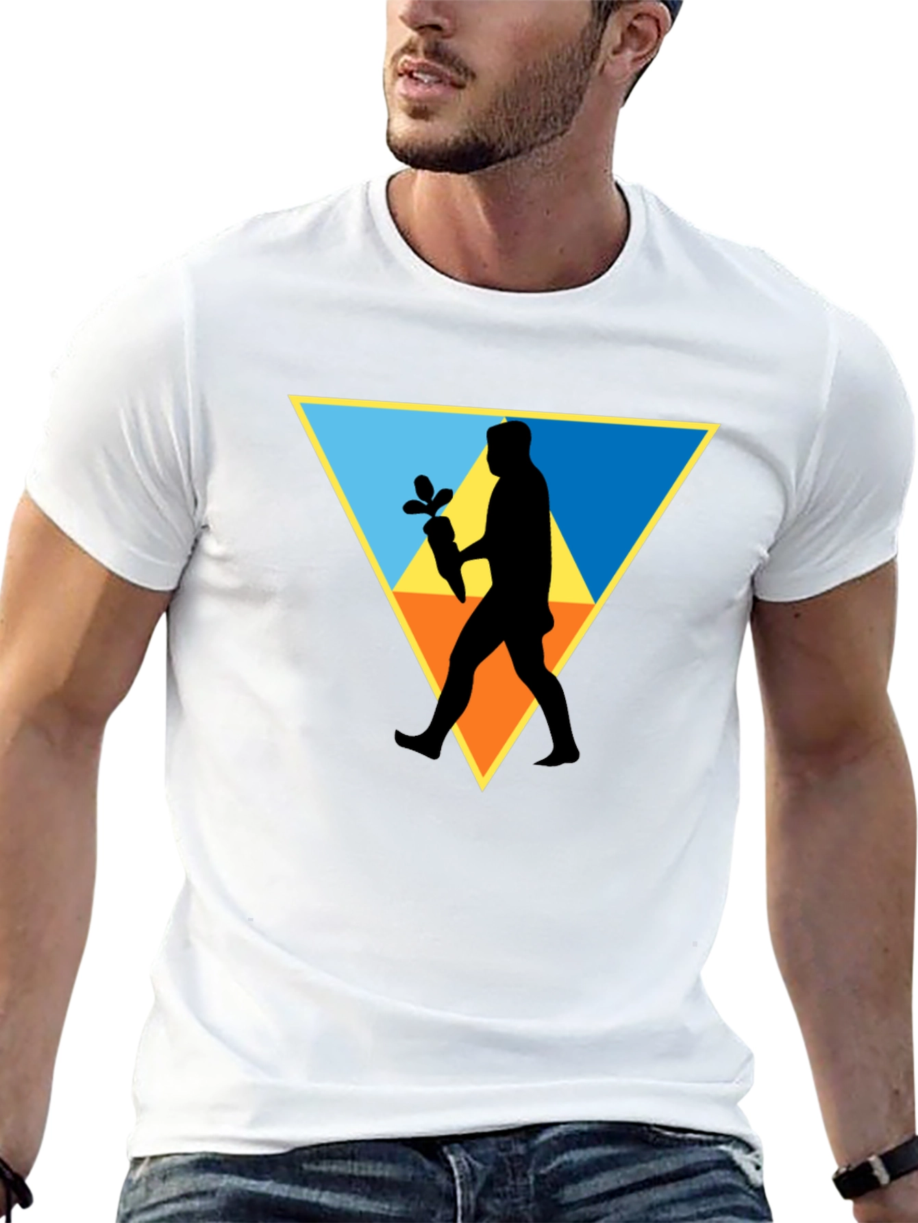 Triangle Carrot Man Black T-Shirt