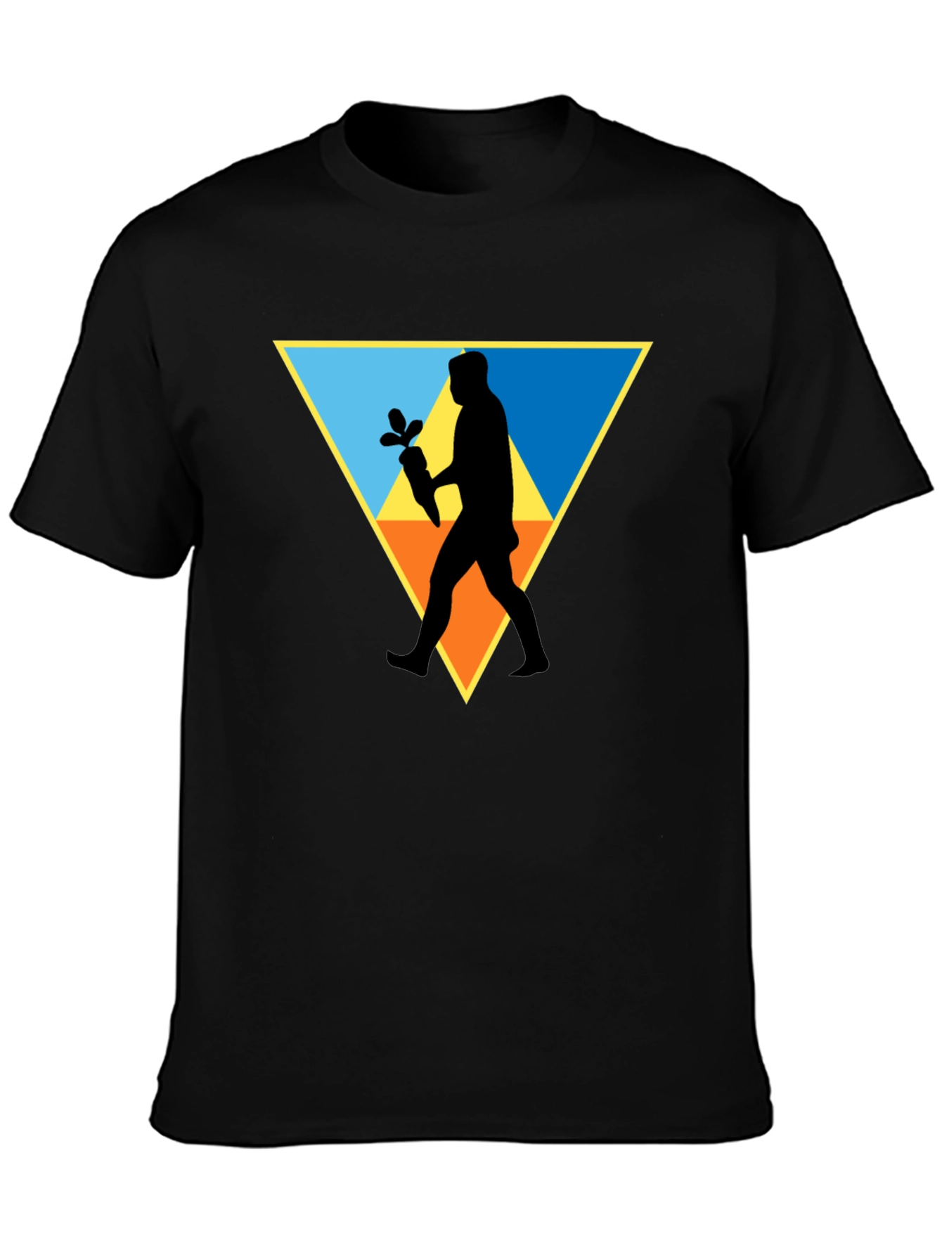 Triangle Carrot Man Black T-Shirt