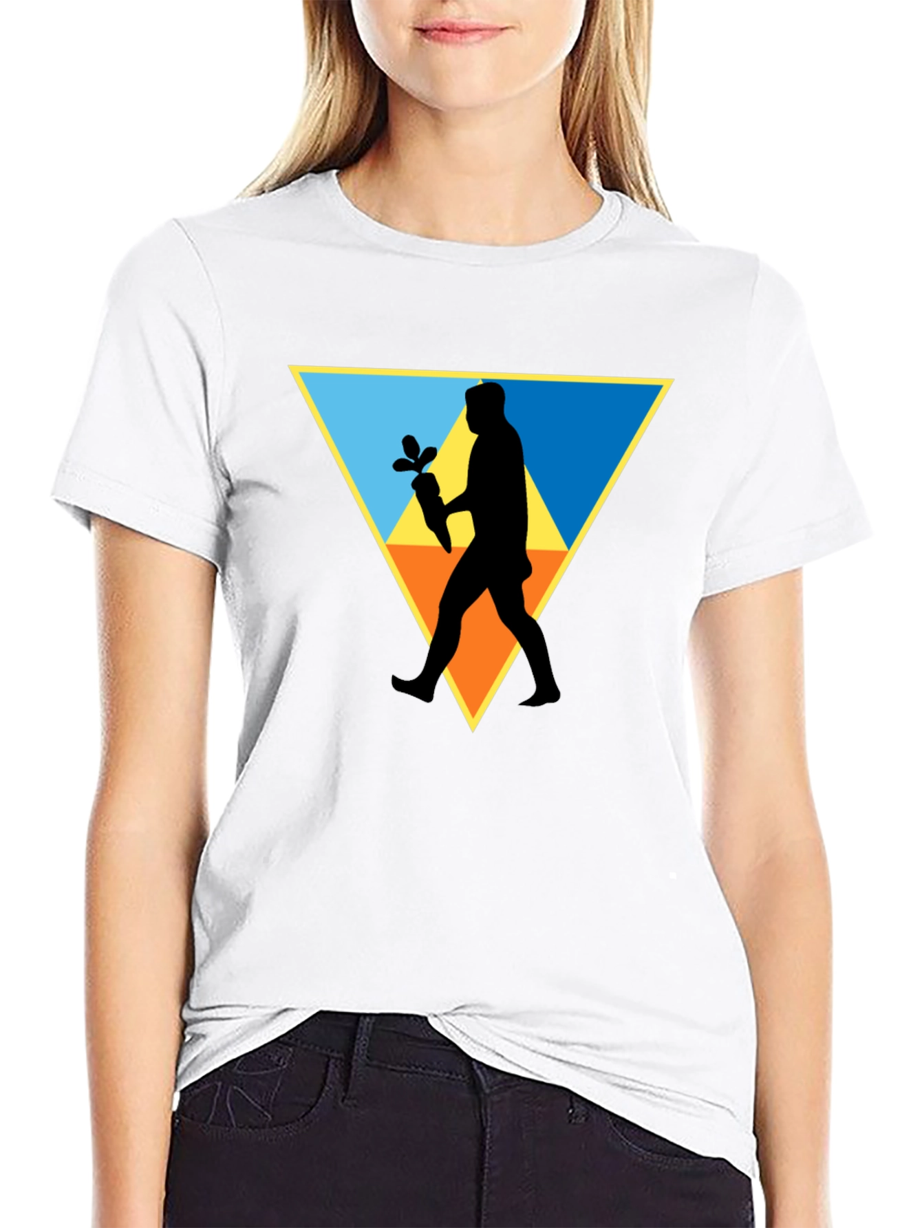 Triangle Carrot Man Black T-Shirt
