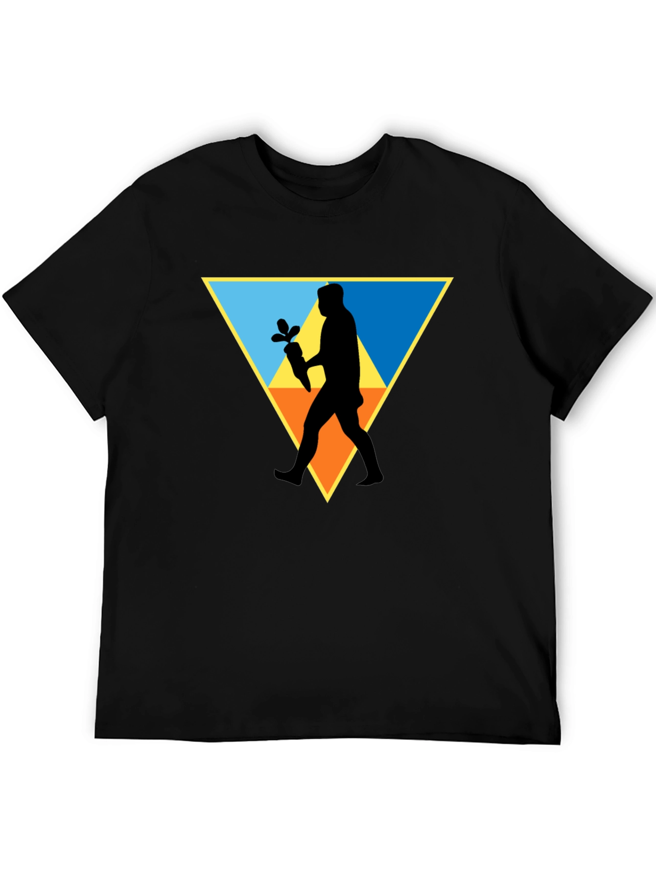 Triangle Carrot Man Black T-Shirt