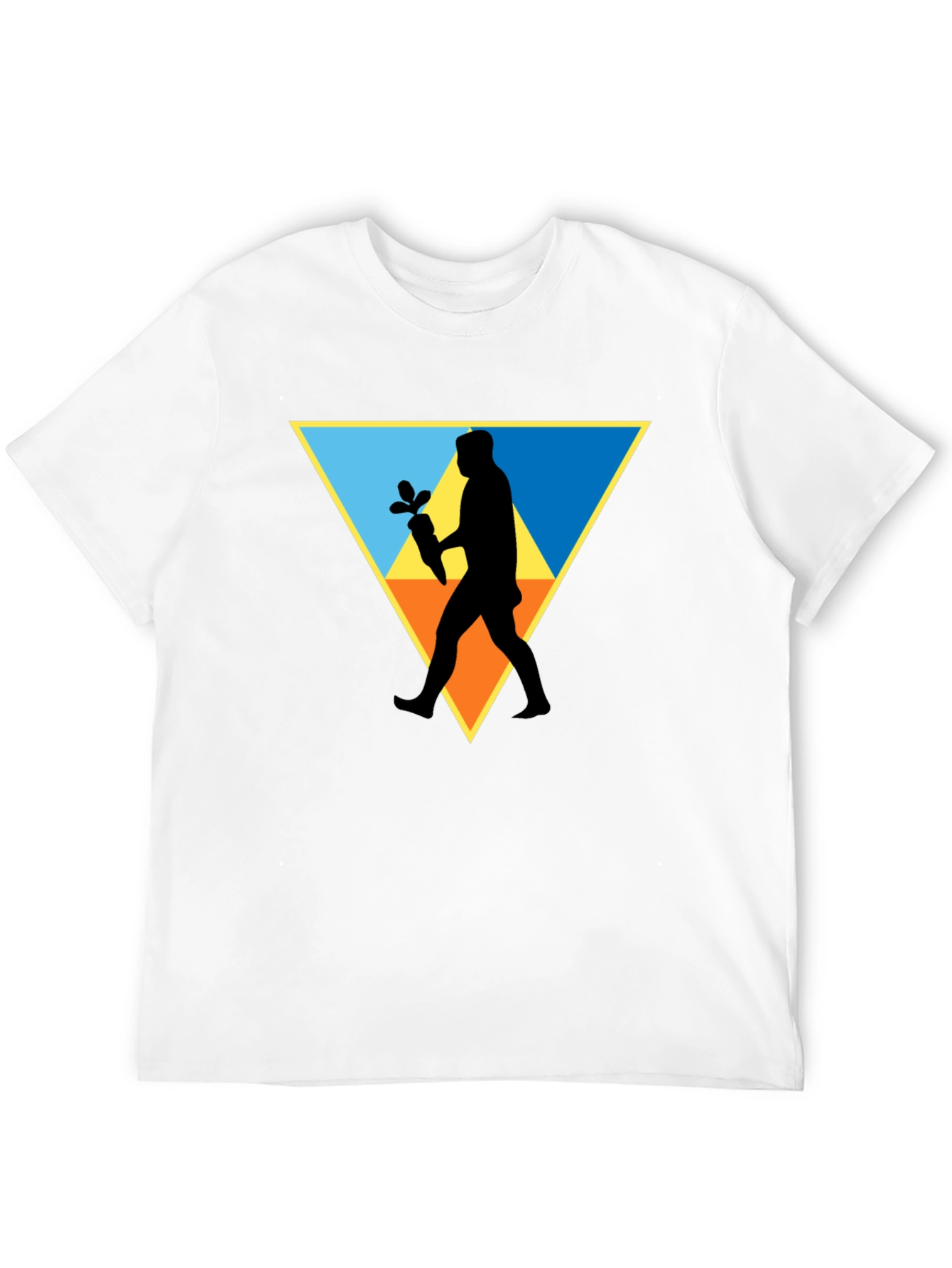 Triangle Carrot Man Black T-Shirt