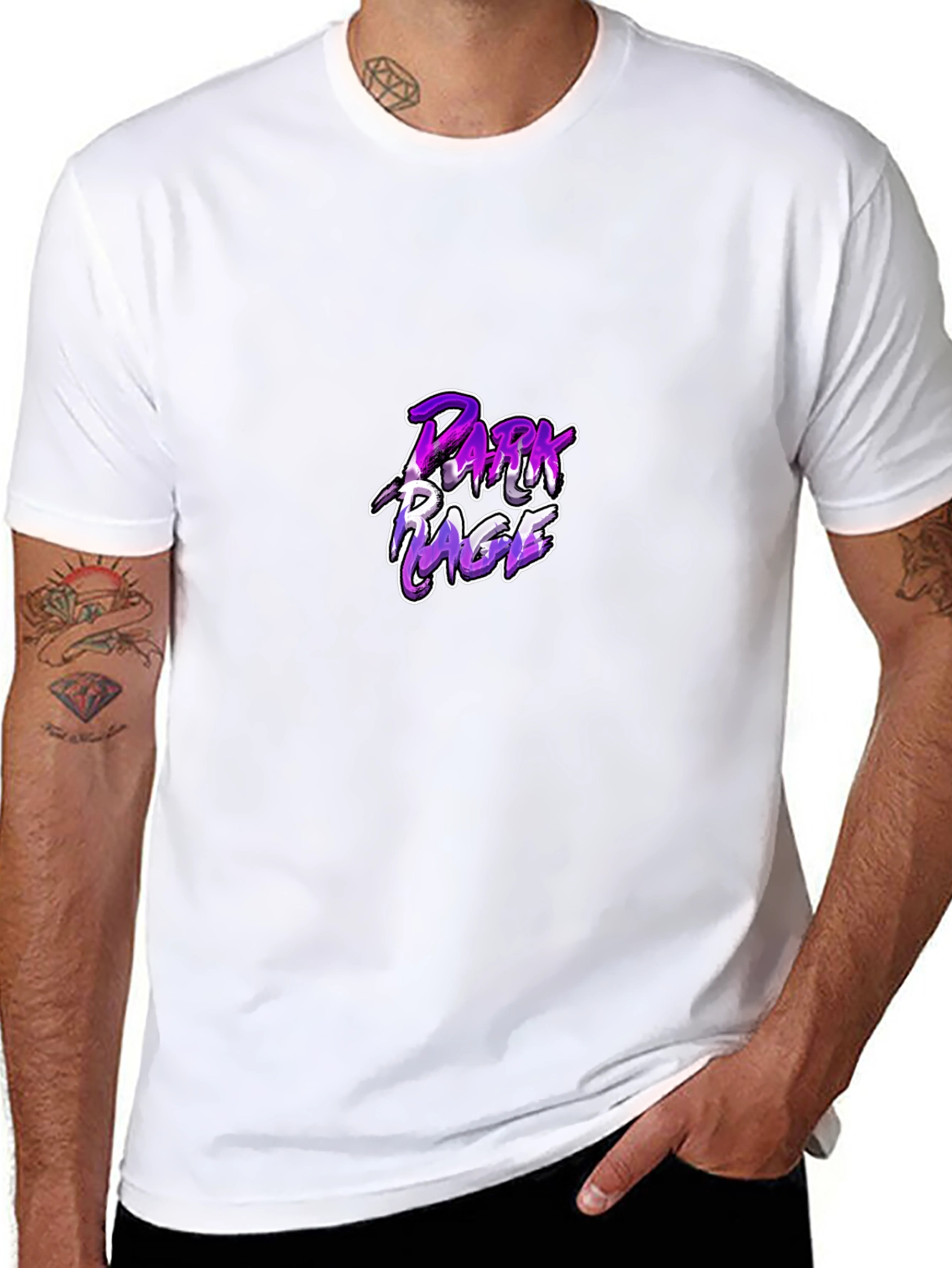 Dark Rage Graphic Print Black T-Shirt