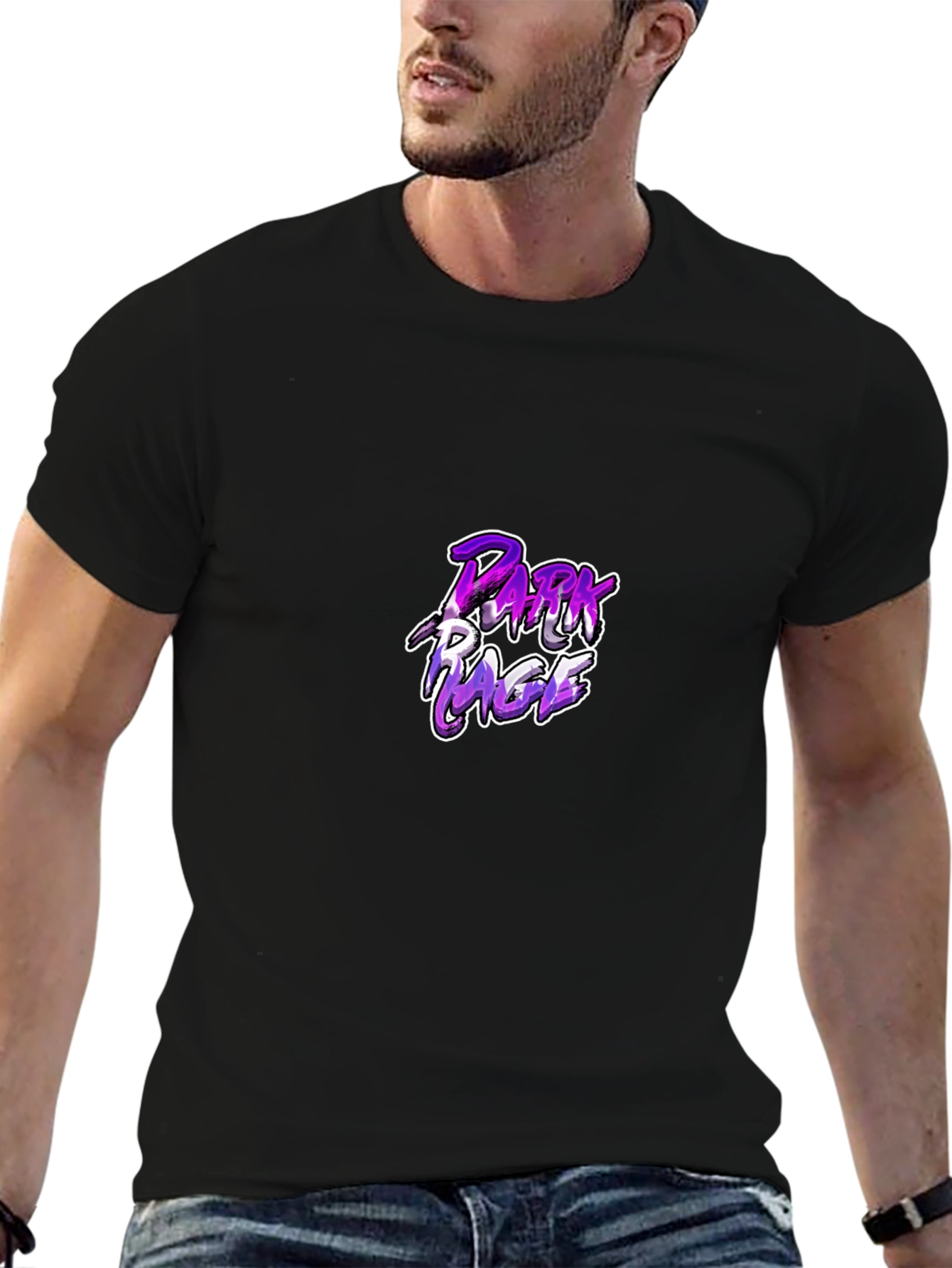 Dark Rage Graphic Print Black T-Shirt