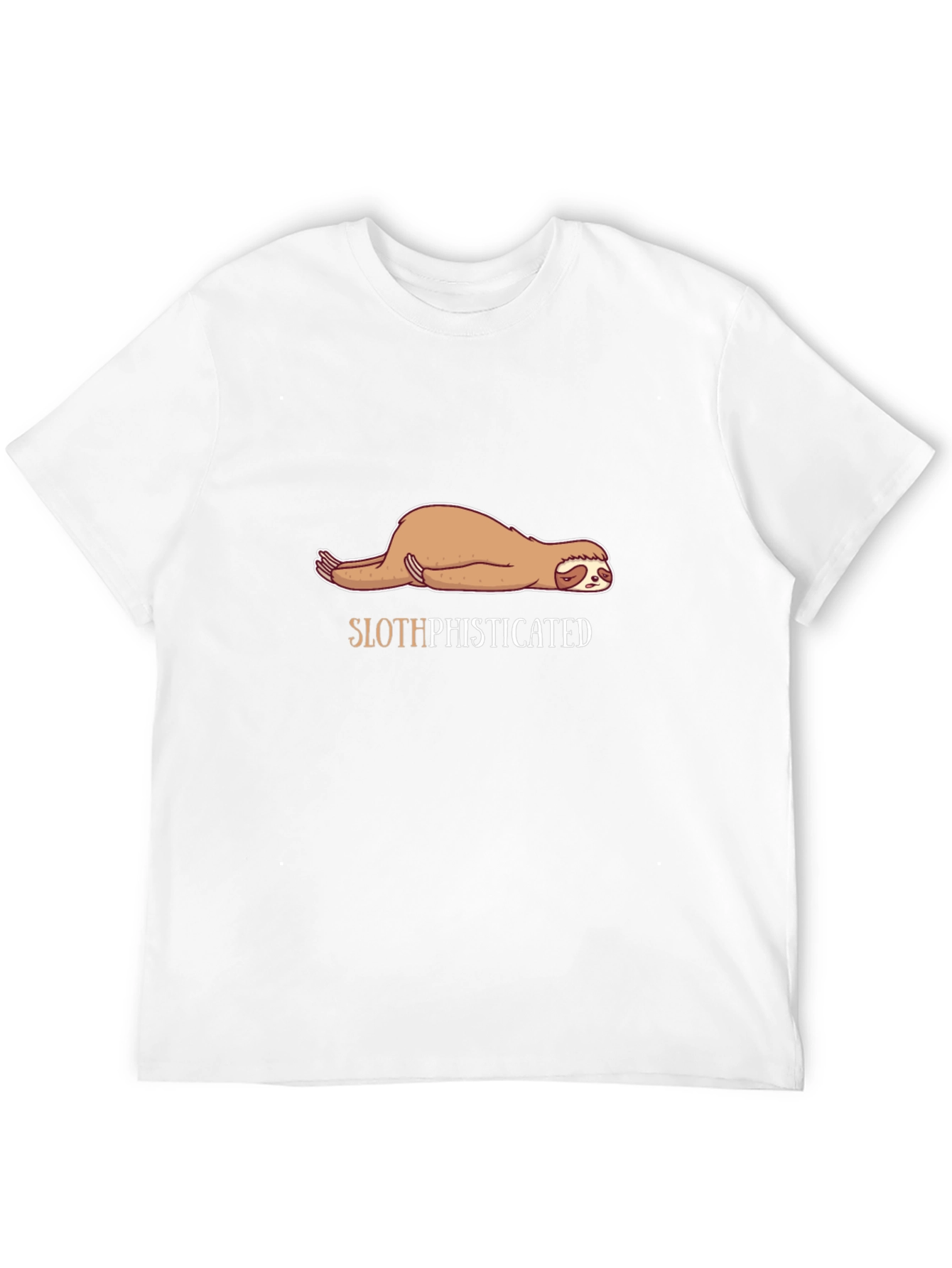 Slothisticated T-Shirt - Lazy Sloth Cartoon Tee