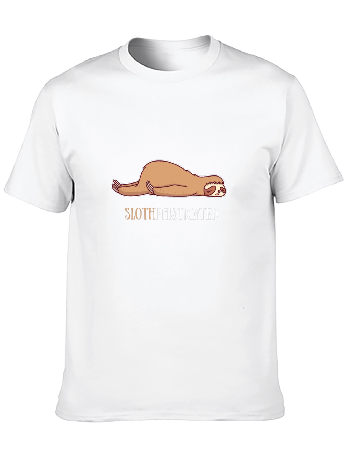Slothisticated T-Shirt - Lazy Sloth Cartoon Tee