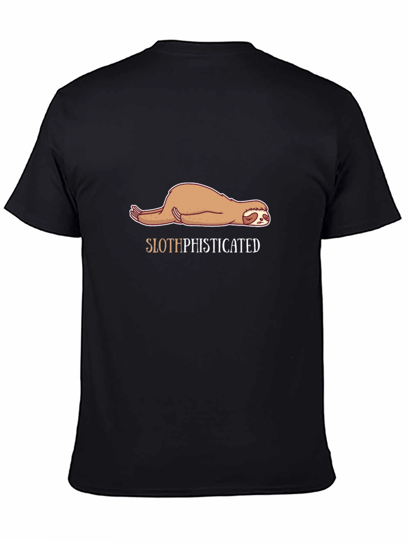 Slothisticated T-Shirt - Lazy Sloth Cartoon Tee