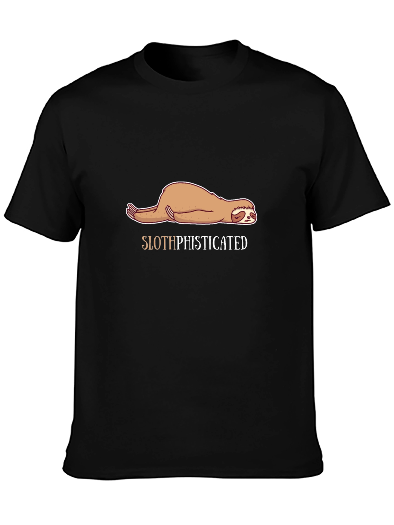 Slothisticated T-Shirt - Lazy Sloth Cartoon Tee