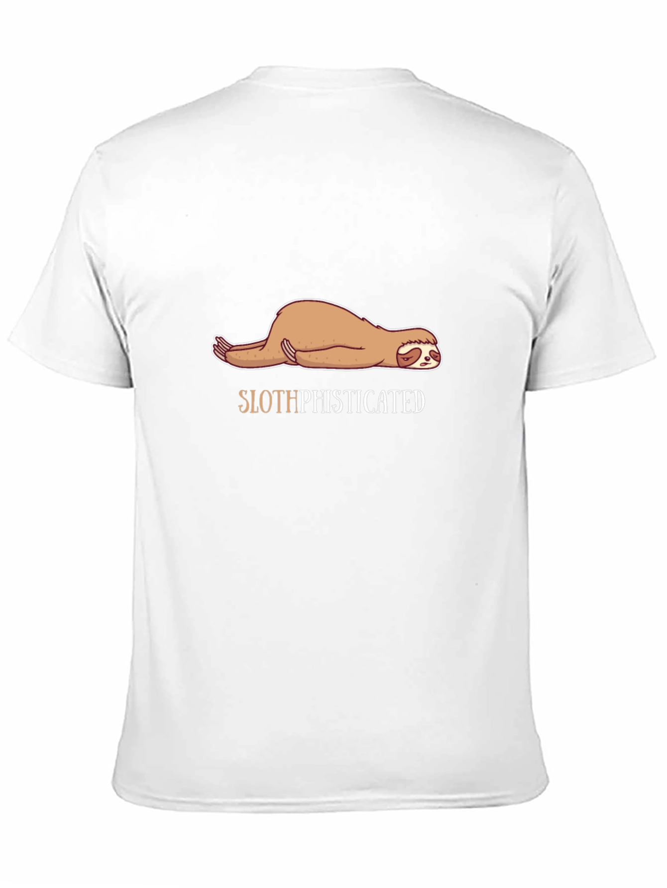 Slothisticated T-Shirt - Lazy Sloth Cartoon Tee