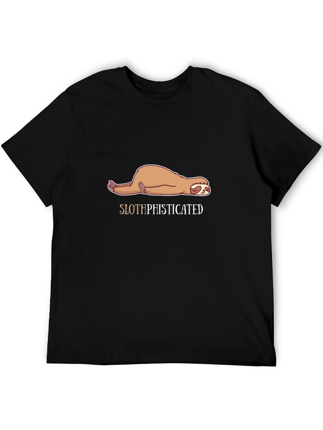 Slothisticated T-Shirt - Lazy Sloth Cartoon Tee