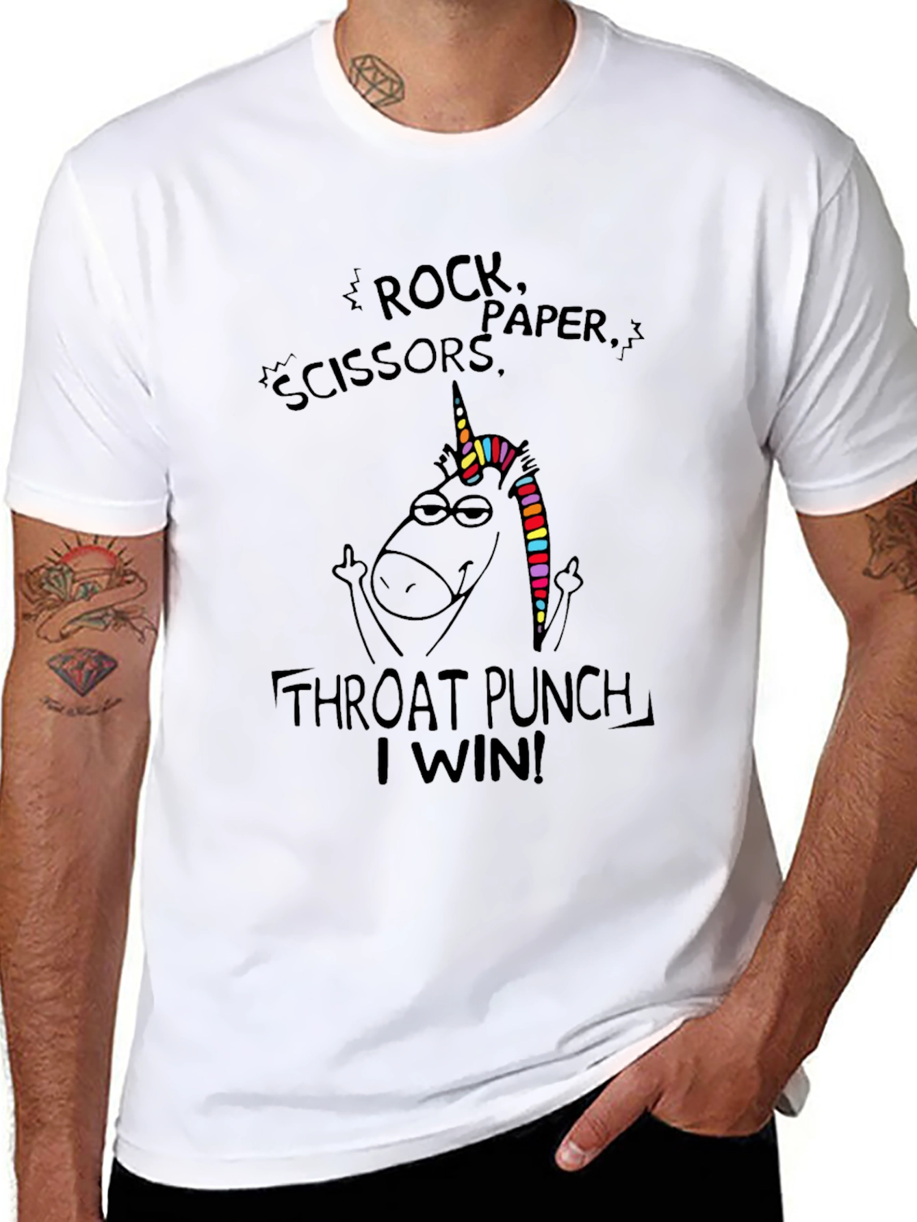 Rock Paper Scissors Throat Punch T-Shirt