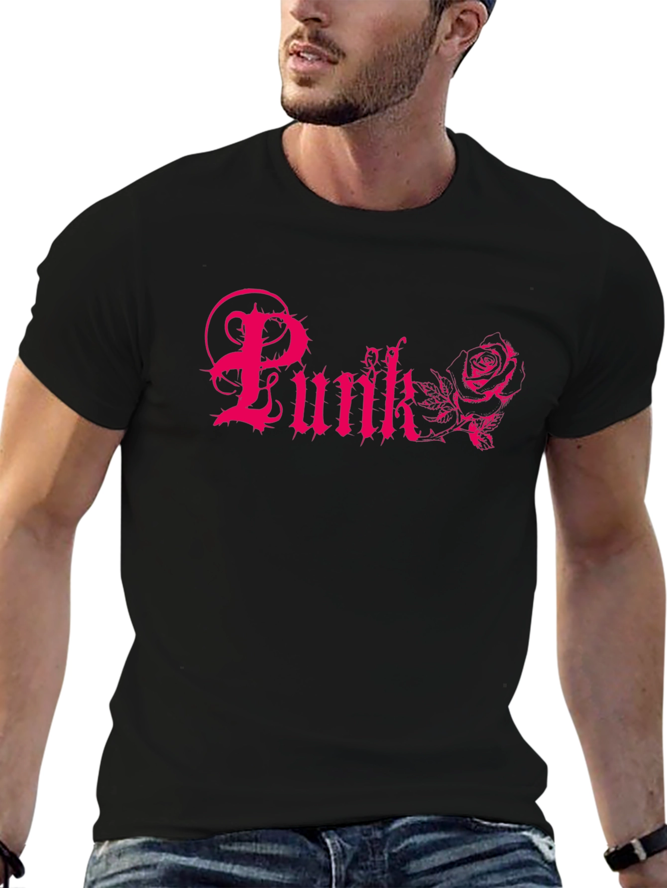 Punk Rose Graphic Tee - Black