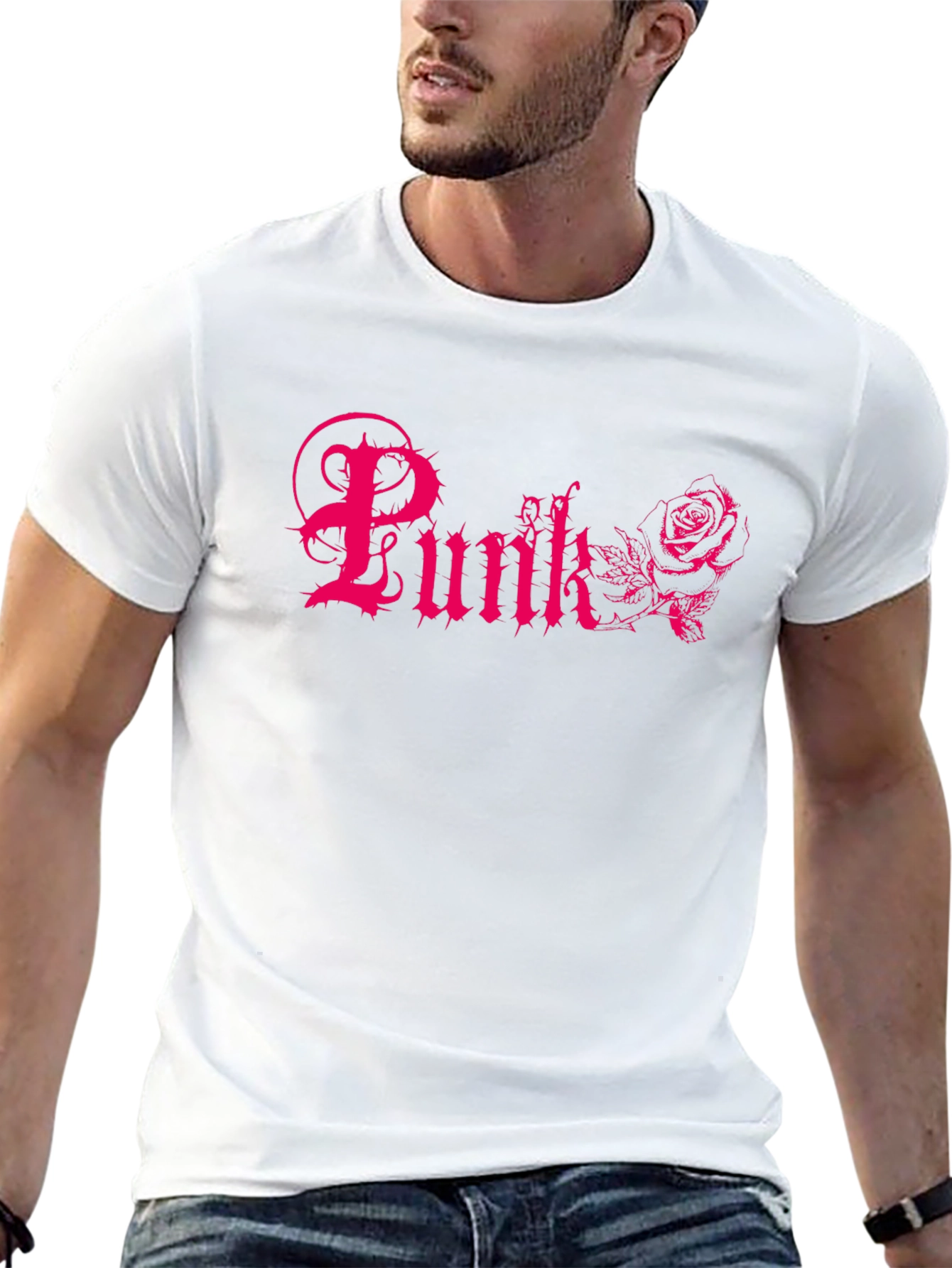 Punk Rose Graphic Tee - Black