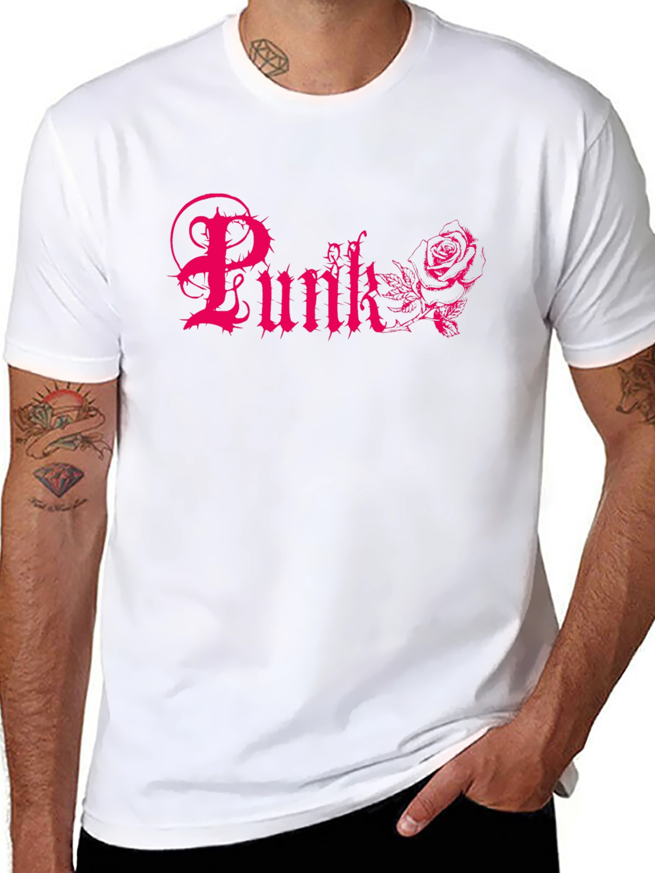 Punk Rose Graphic Tee - Black