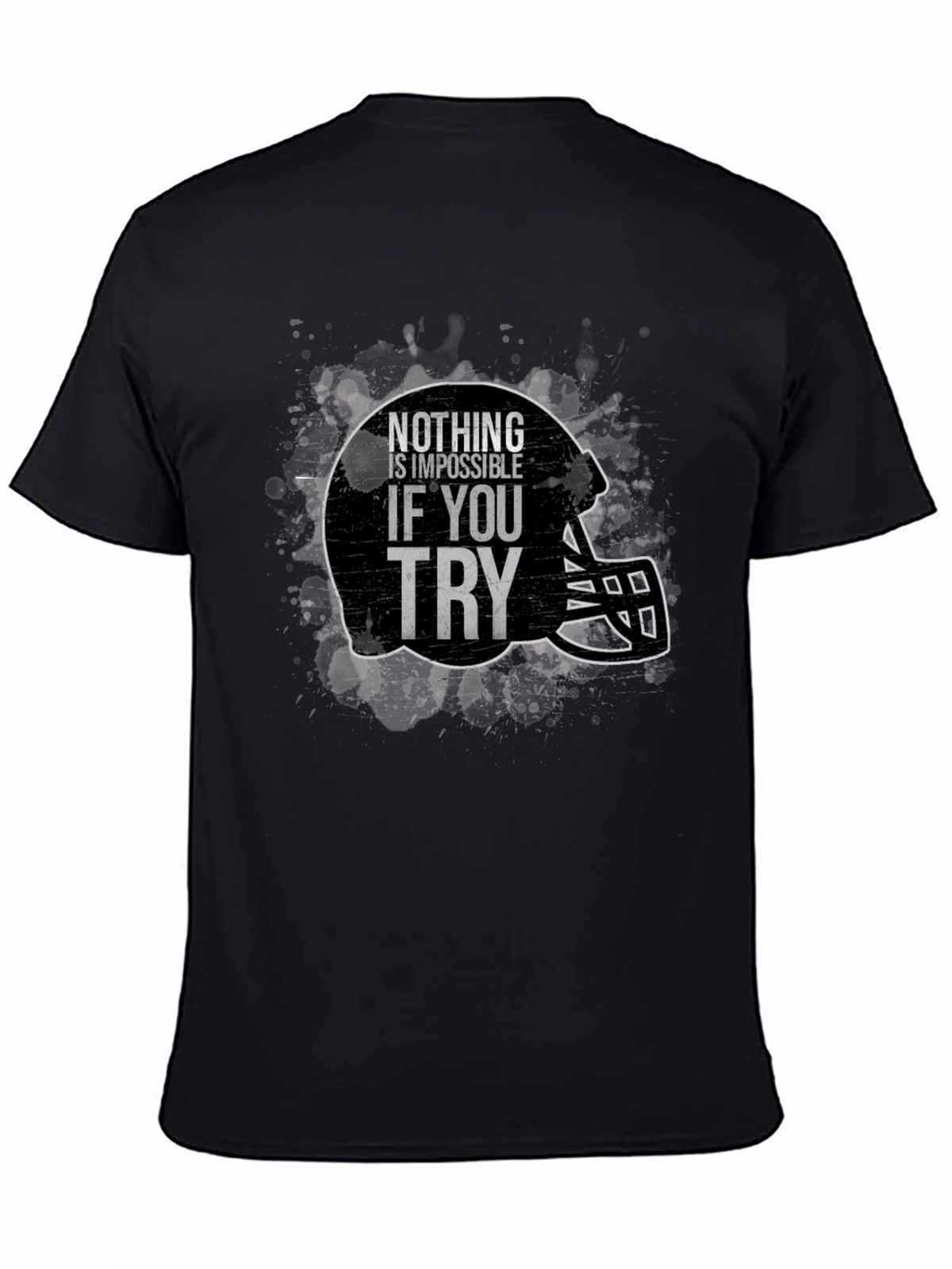 Motivational Football Helmet Graphic T-Shirt