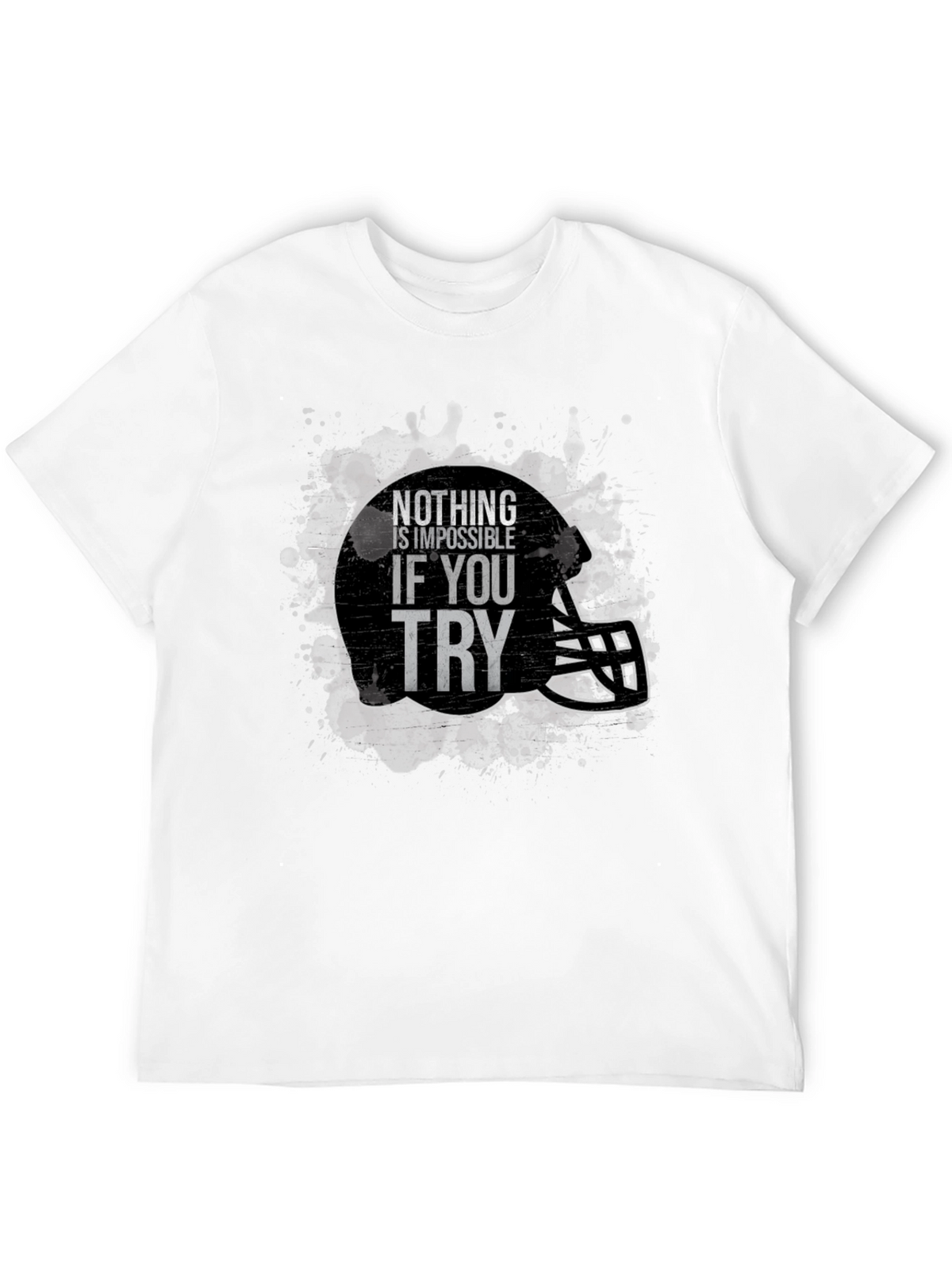 Motivational Football Helmet Graphic T-Shirt