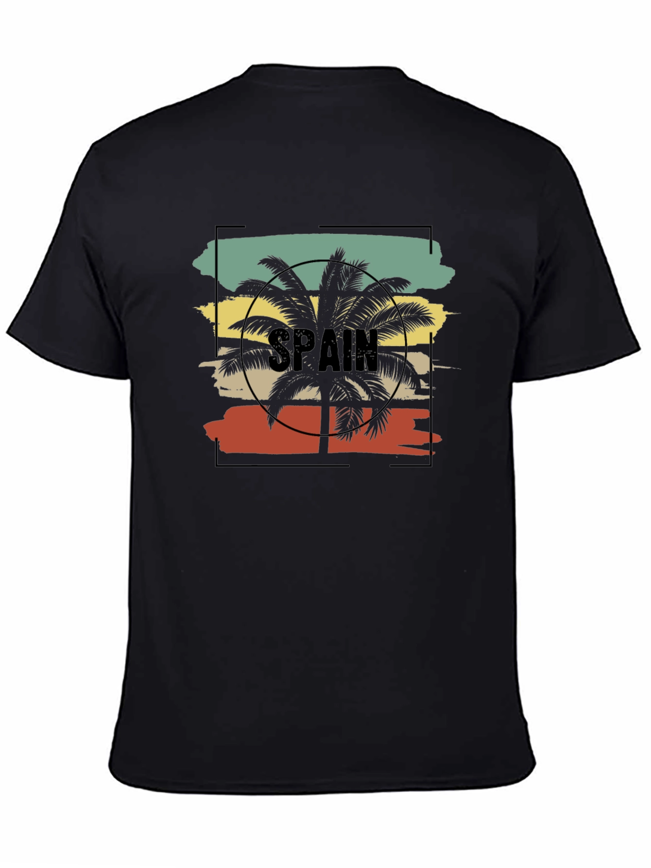 Spain Palm Tree Graphic Tee - Retro Style
