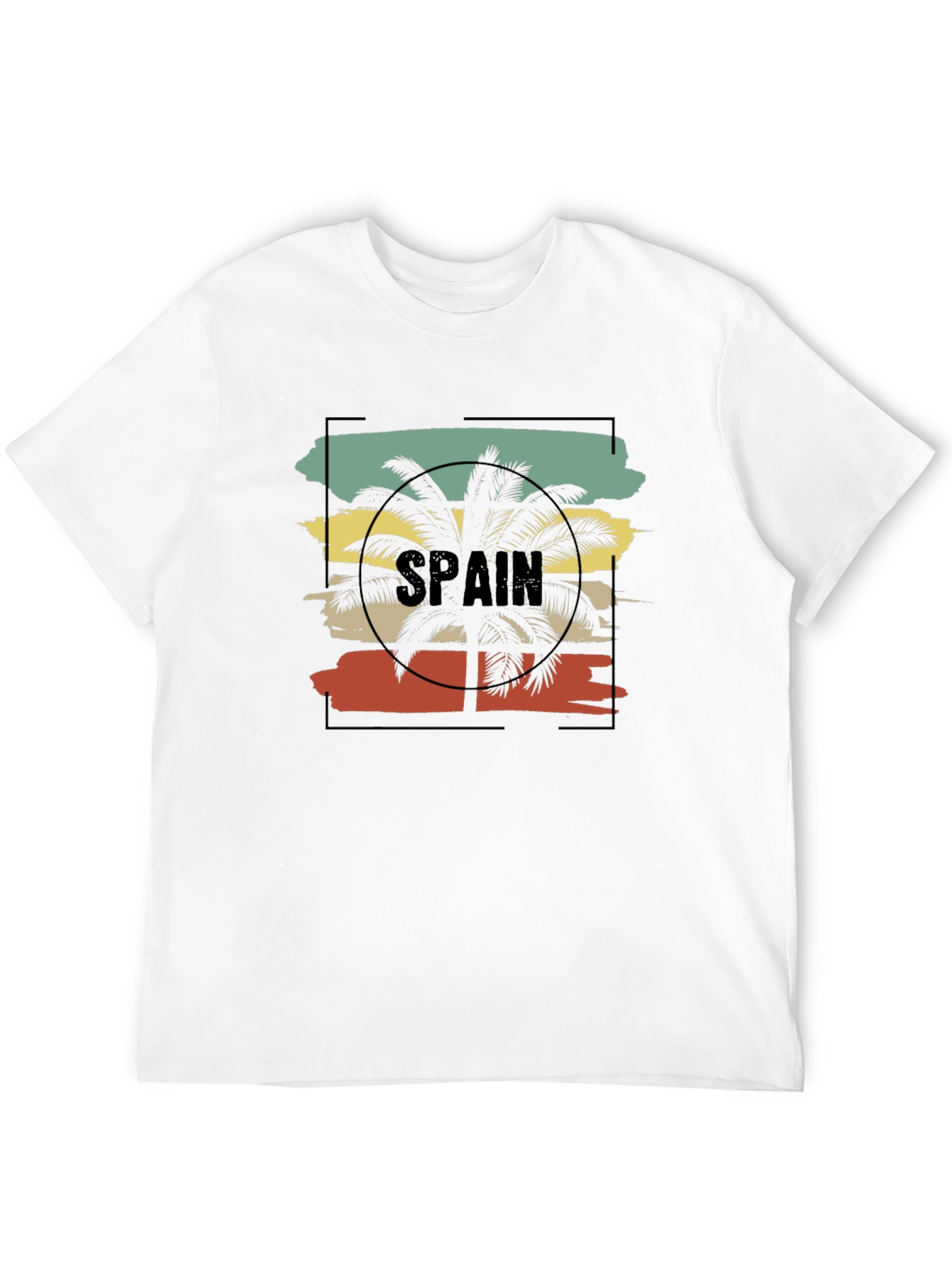 Spain Palm Tree Graphic Tee - Retro Style