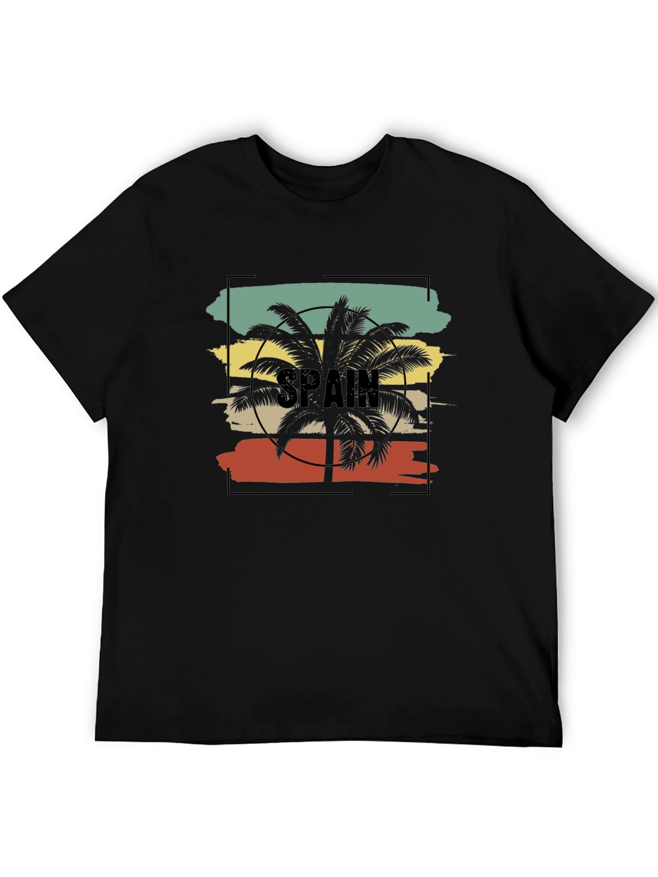 Spain Palm Tree Graphic Tee - Retro Style