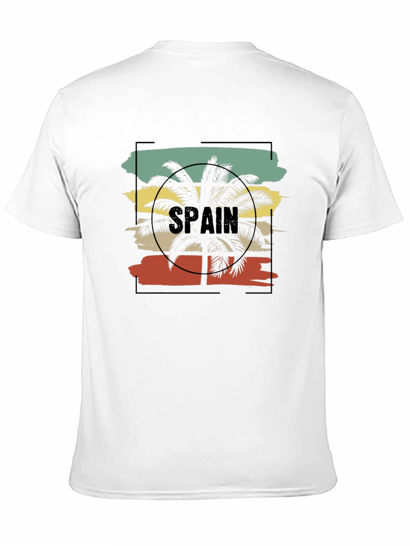 Spain Palm Tree Graphic Tee - Retro Style