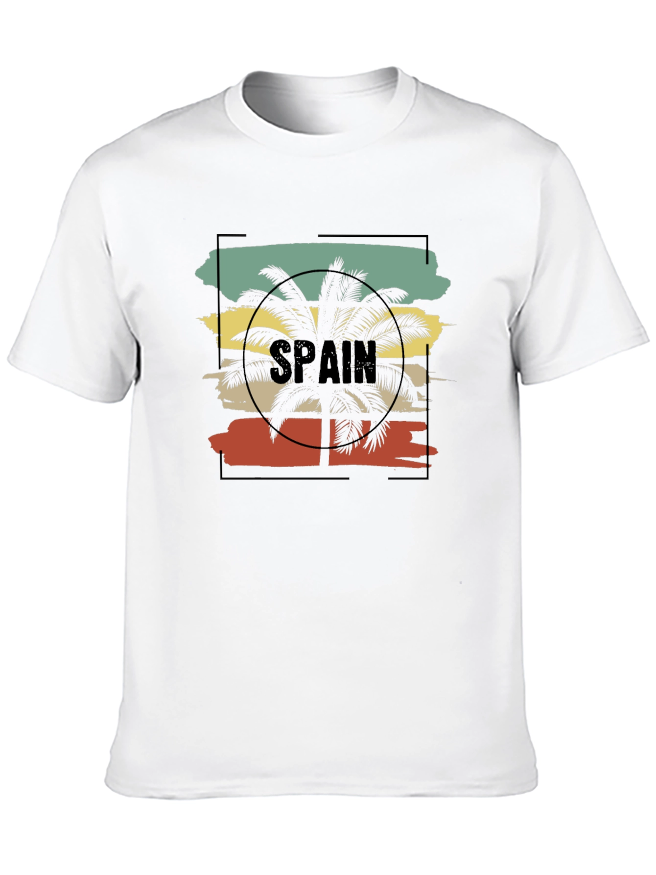 Spain Palm Tree Graphic Tee - Retro Style