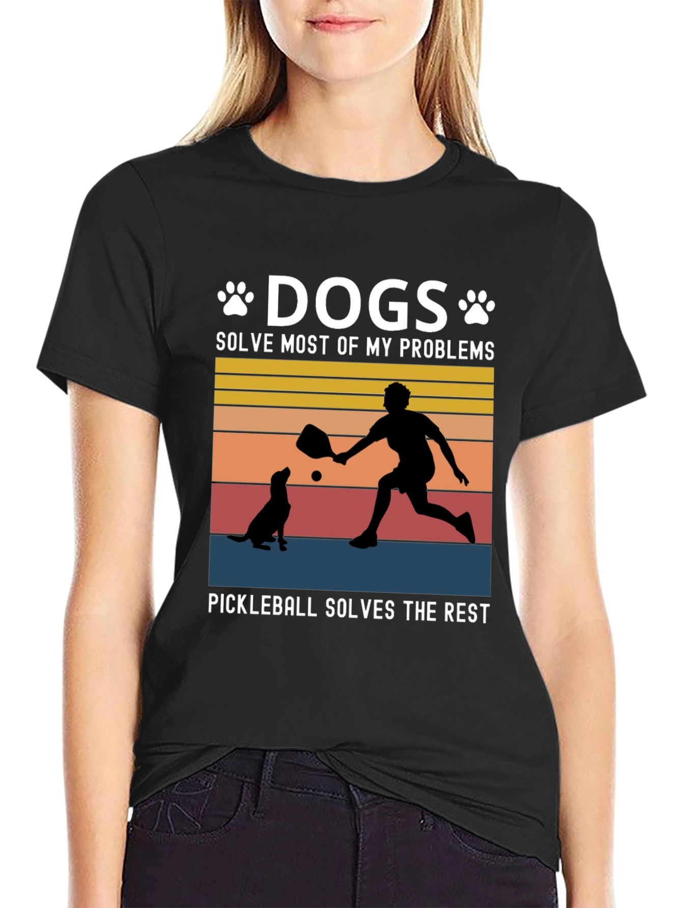Dogs & Pickleball T-Shirt: Solve Your Problems!
