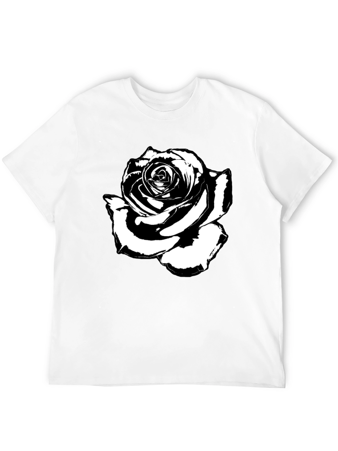Black Rose Graphic Tee - Stylish Mens T-Shirt