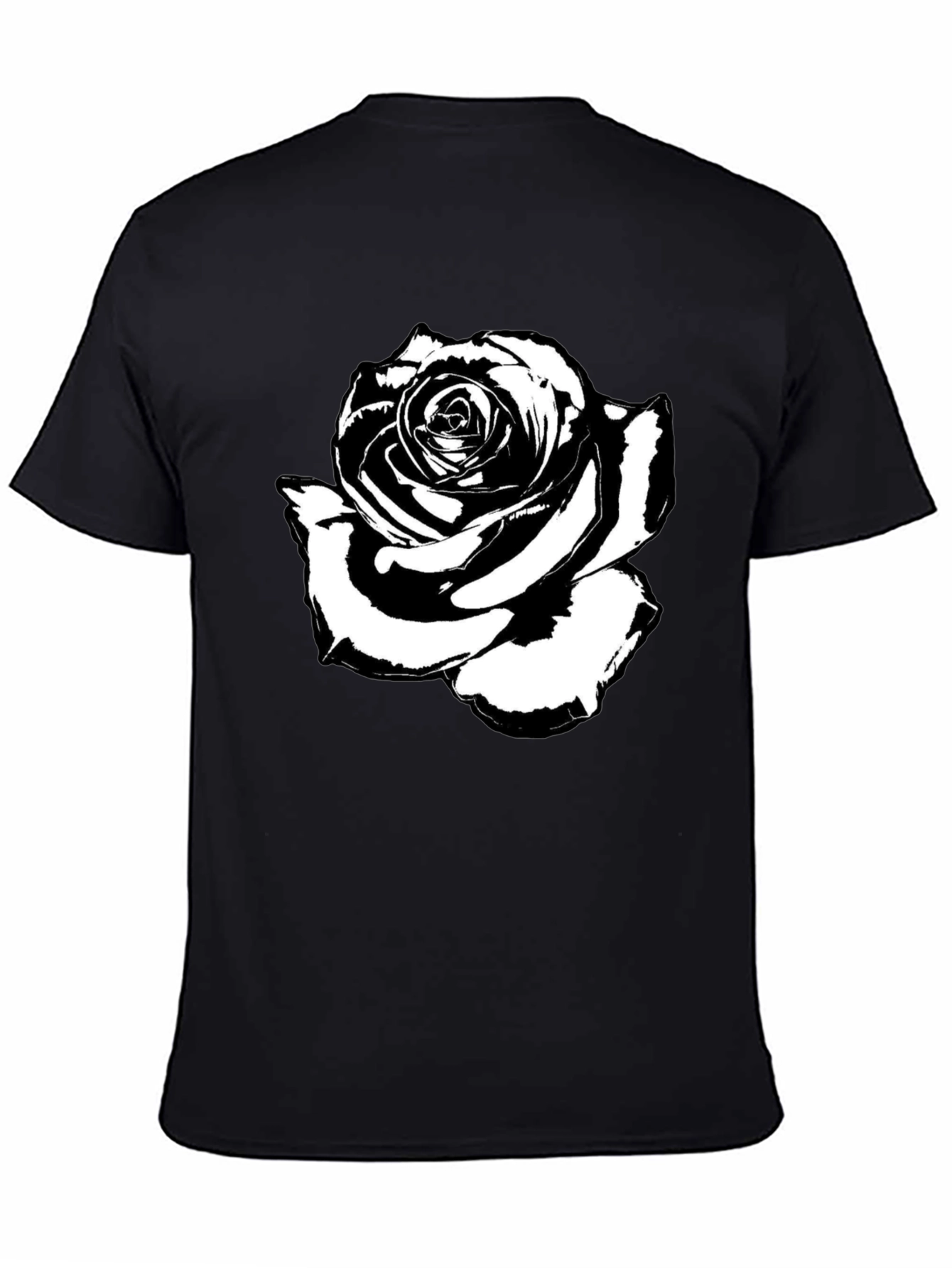Black Rose Graphic Tee - Stylish Mens T-Shirt