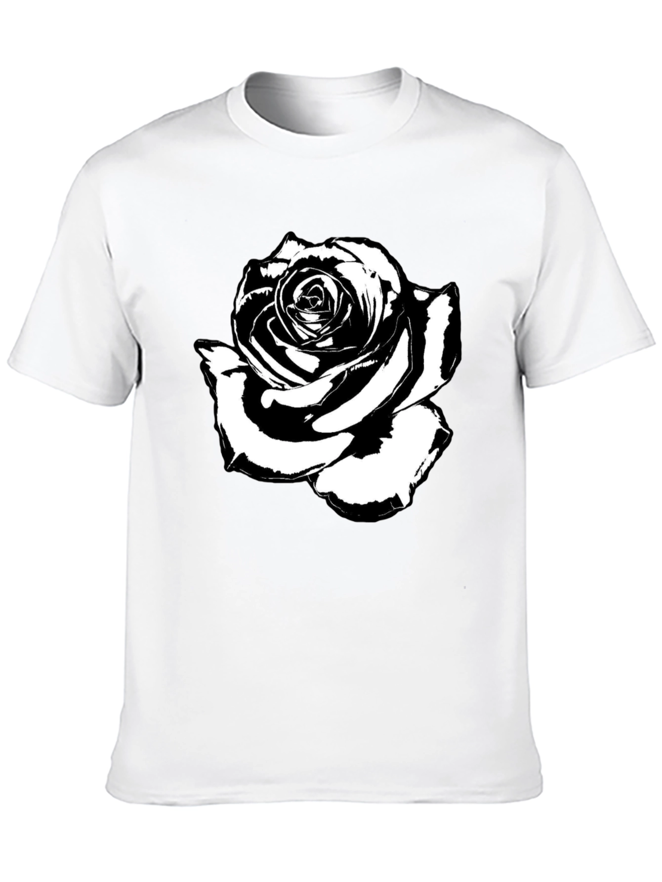 Black Rose Graphic Tee - Stylish Mens T-Shirt