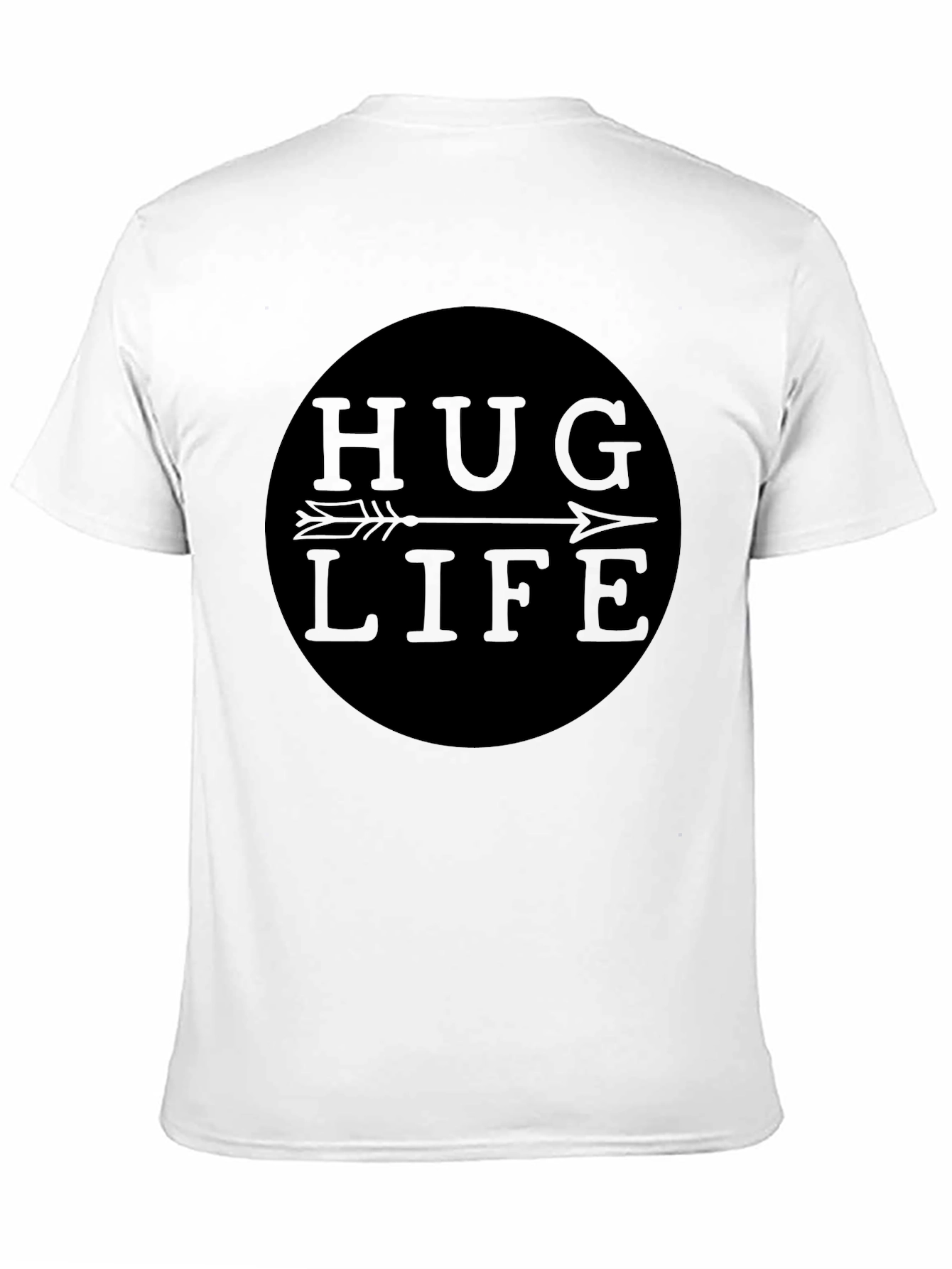 Hug Life Black Graphic Tee - Arrow Design