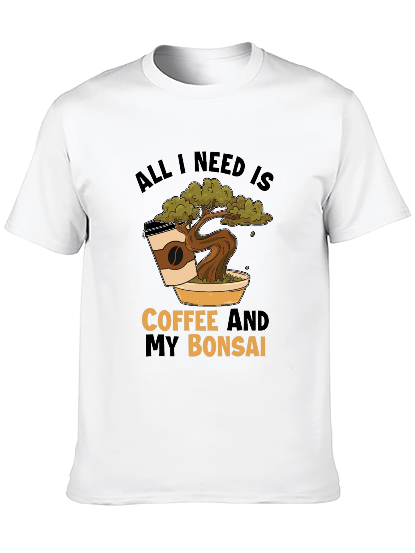 Coffee and Bonsai T-Shirt - Unique Graphic Tee