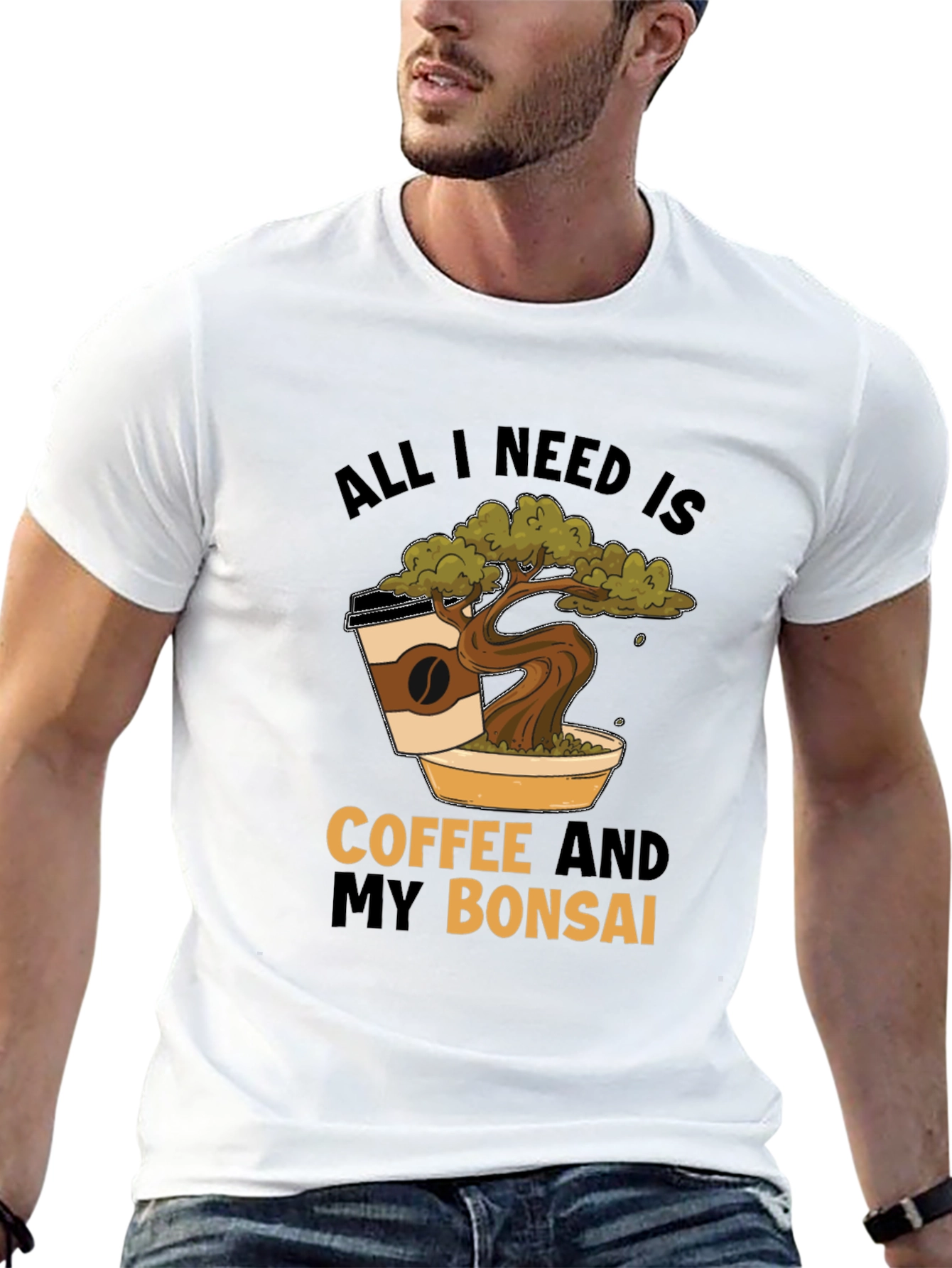 Coffee and Bonsai T-Shirt - Unique Graphic Tee