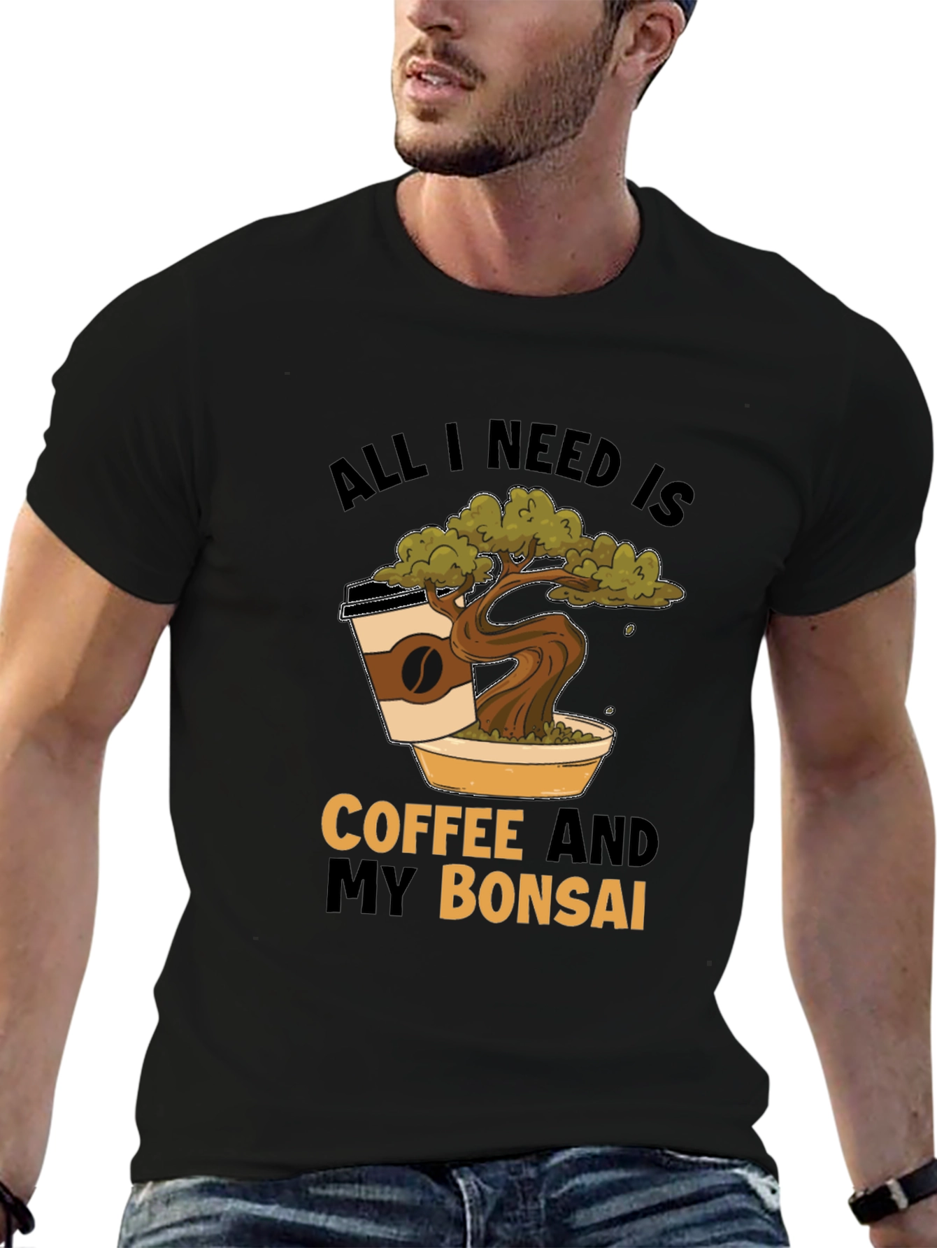 Coffee and Bonsai T-Shirt - Unique Graphic Tee
