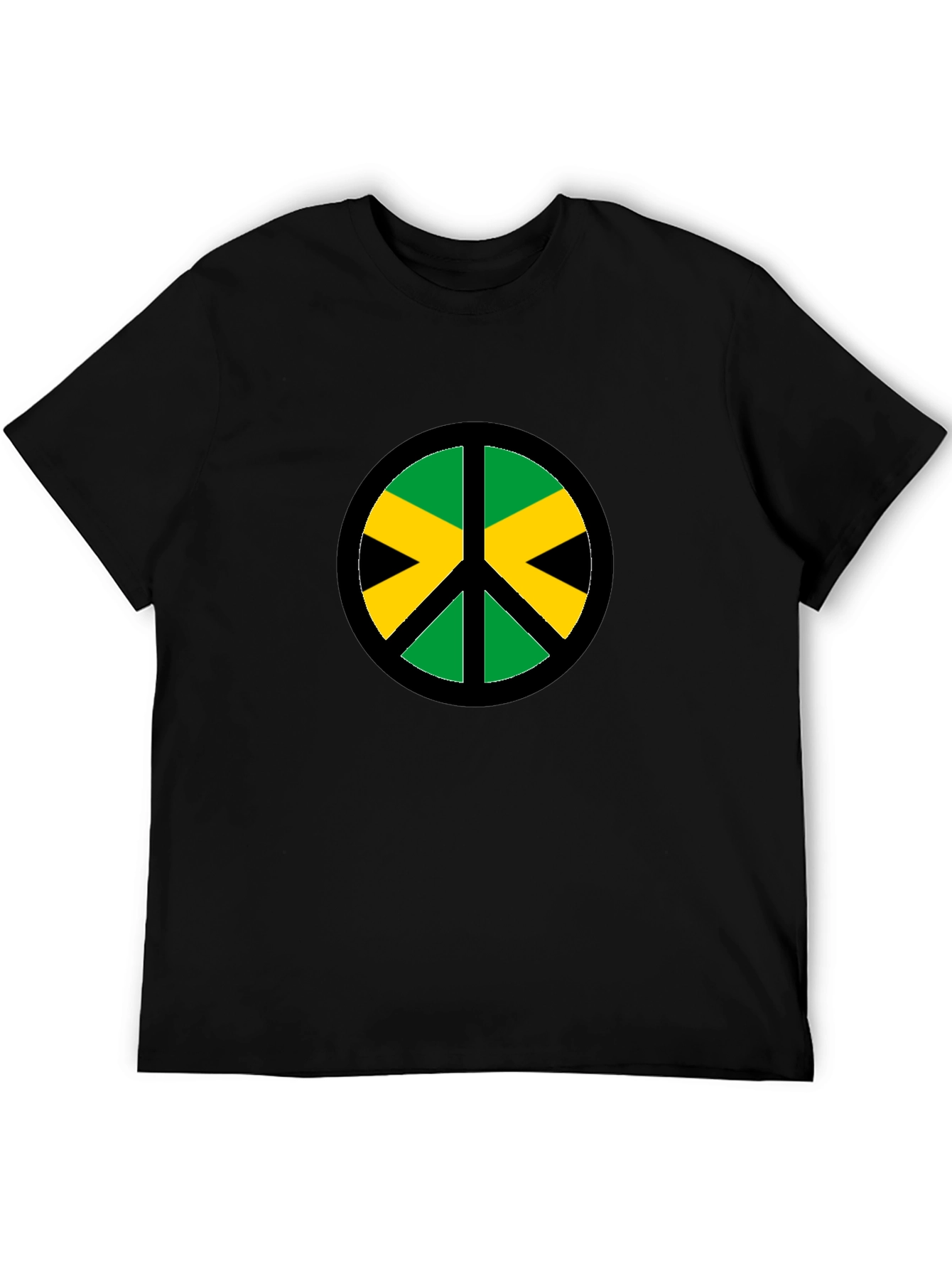 Jamaica Peace Sign Black T-Shirt