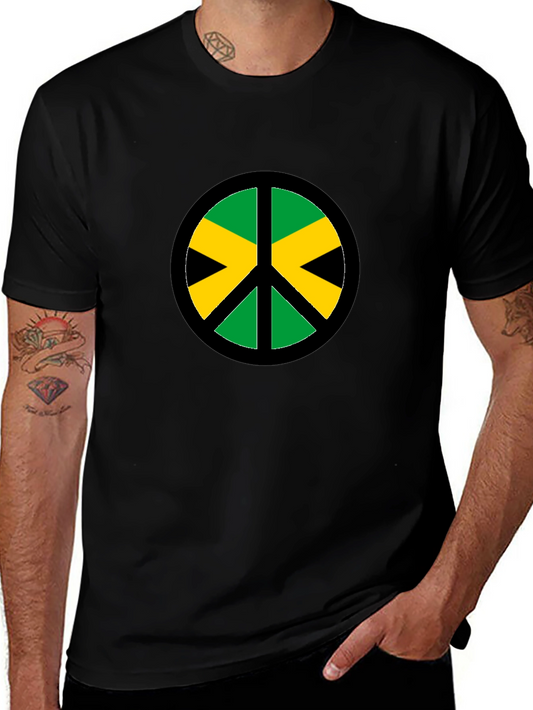 Jamaica Peace Sign Black T-Shirt